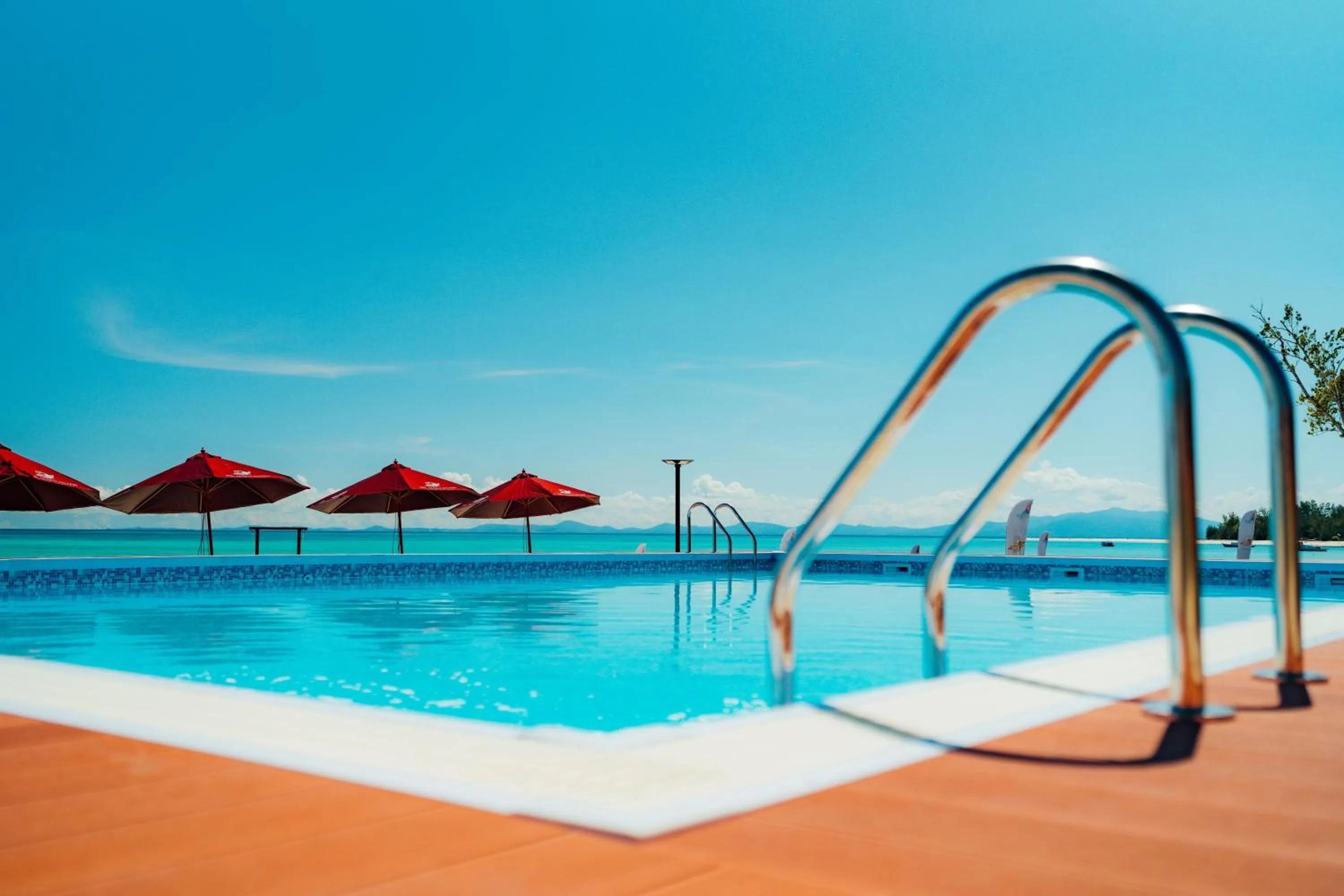 Pool view in JSK Mantanani Island Resorts