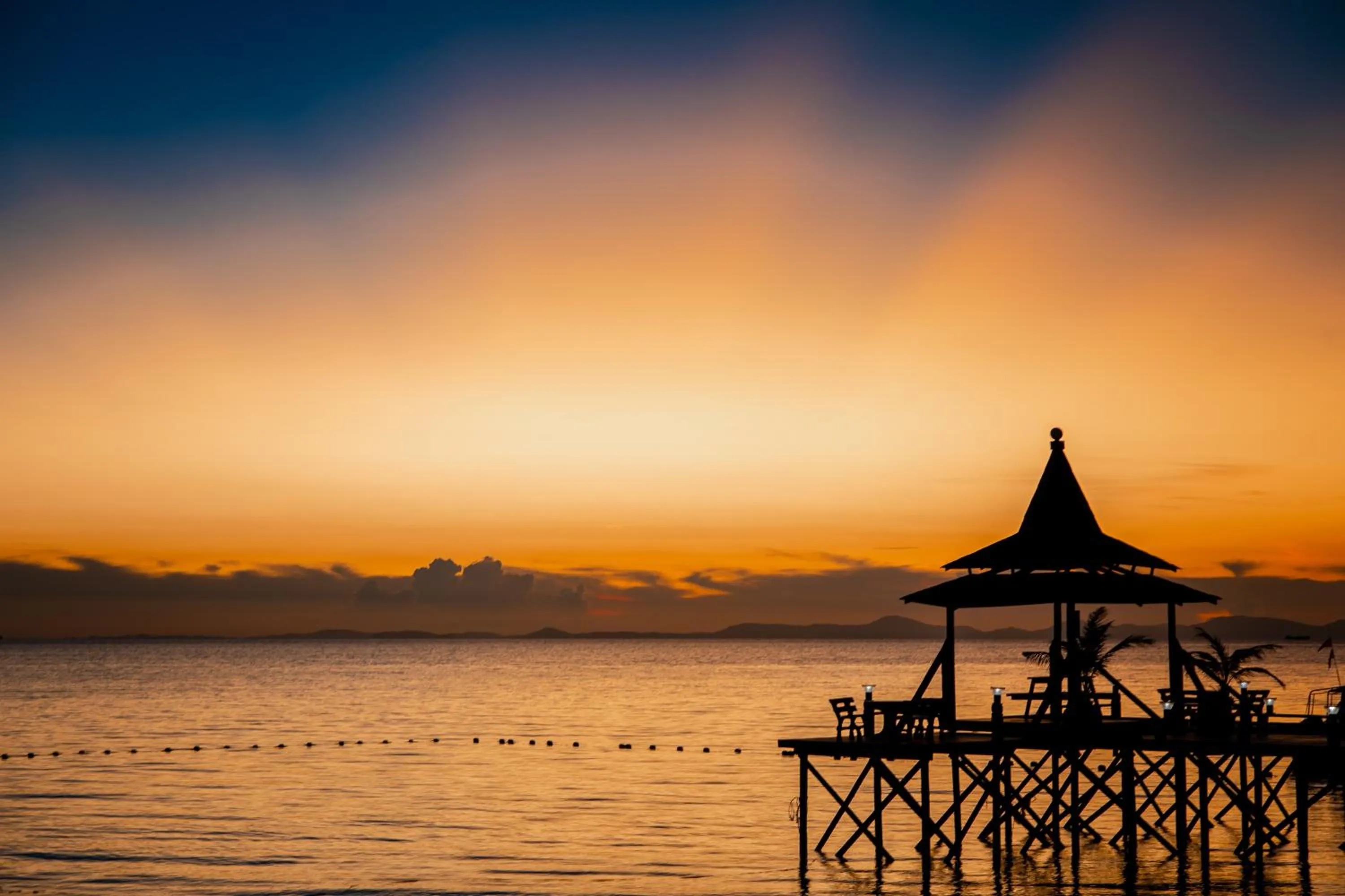 Sunset in JSK Mantanani Island Resorts