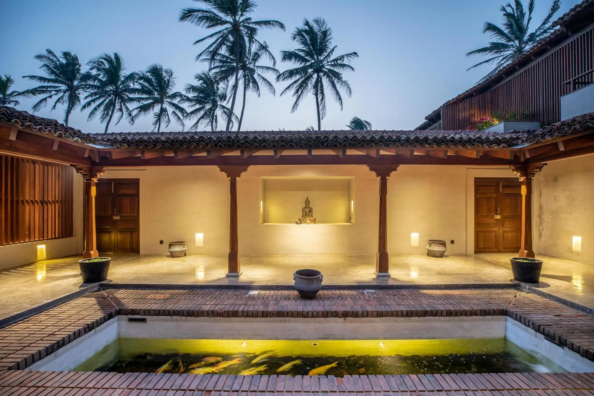 Inner courtyard view in Villa Thamburu, Bentota