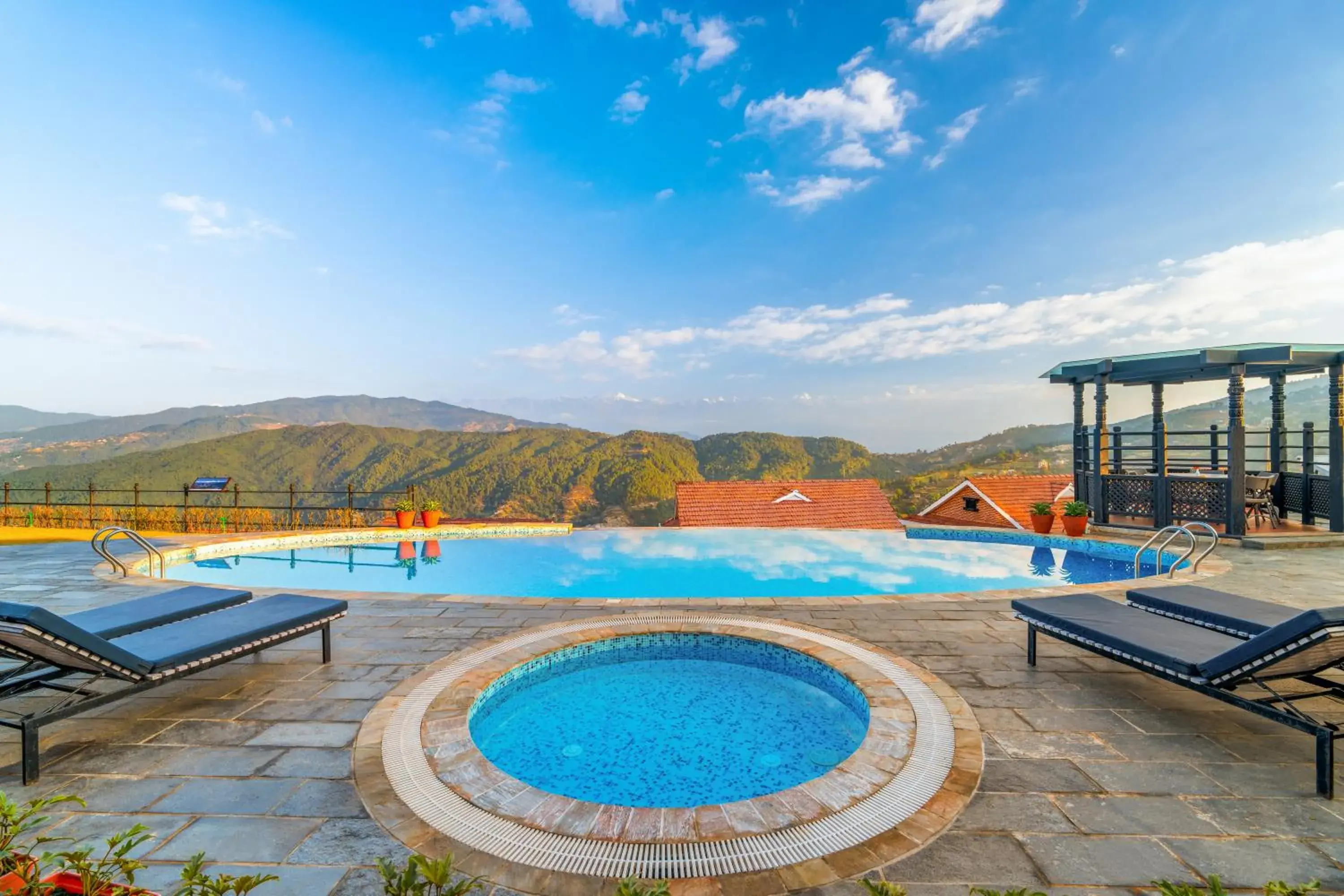 Pool view in Soaltee Westend Resort Nagarkot Pool view in Soaltee Westend Resort Nagarkot