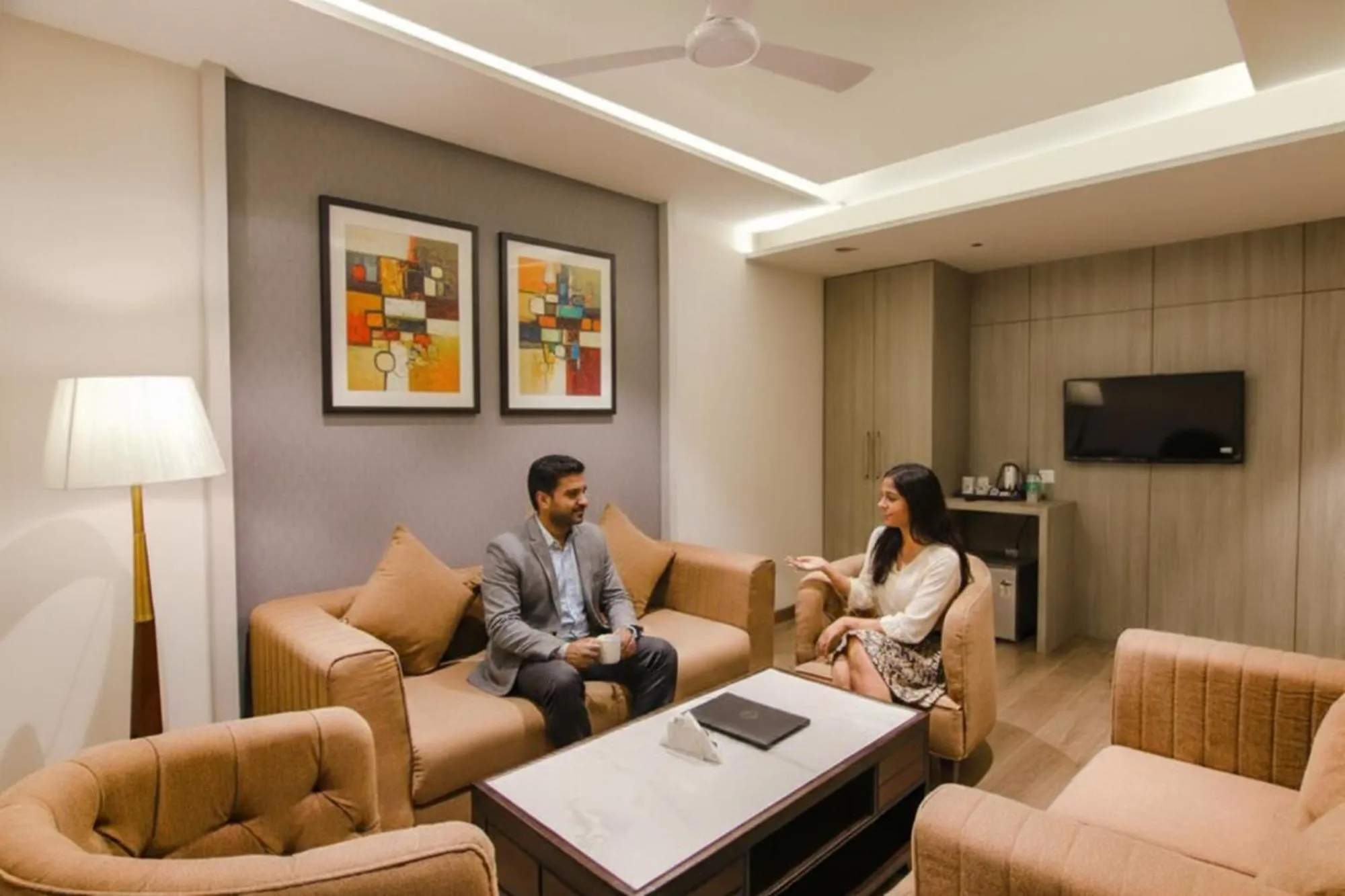 Seating area in FabHotel Prime K9 Grand