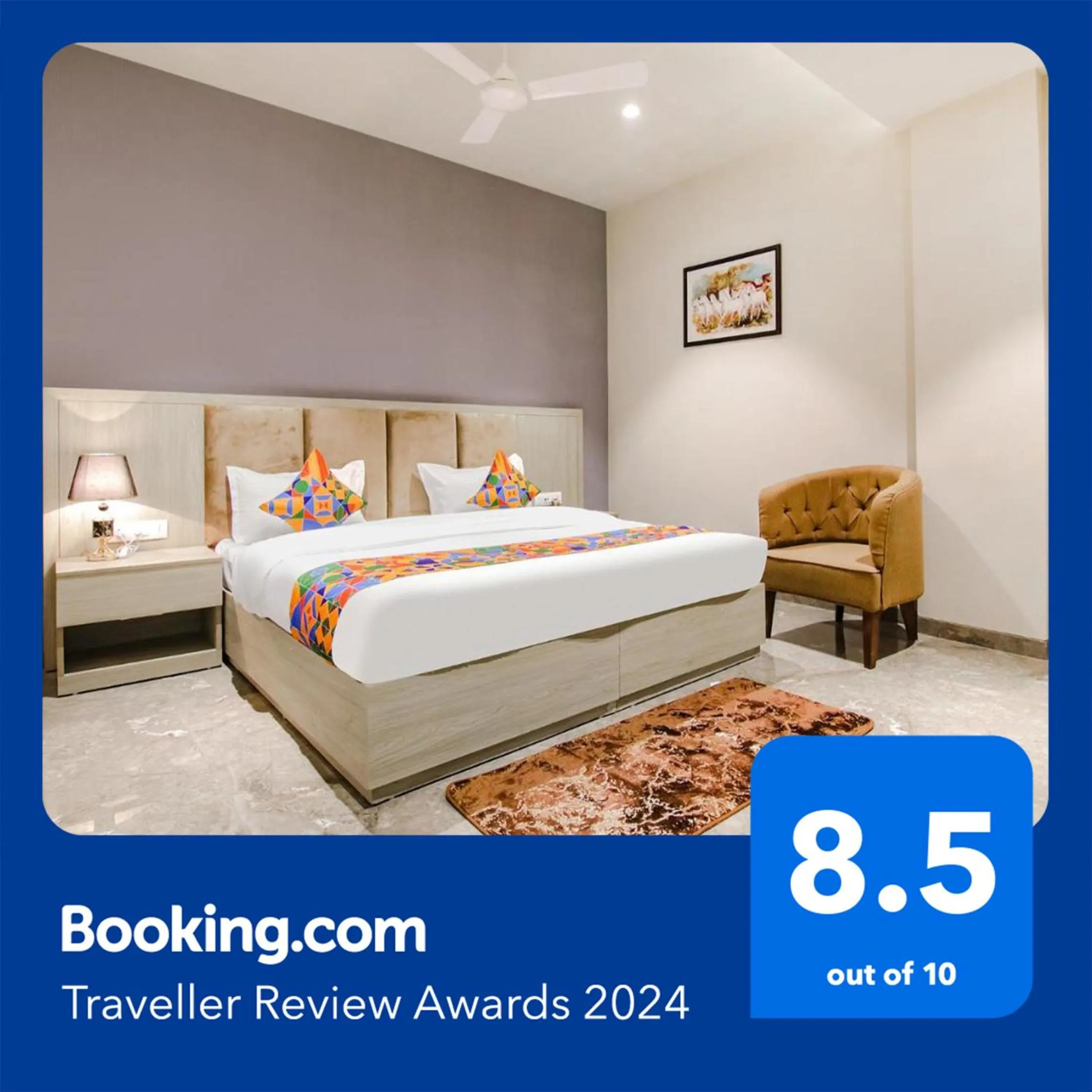 Bed in FabHotel Prime K9 Grand