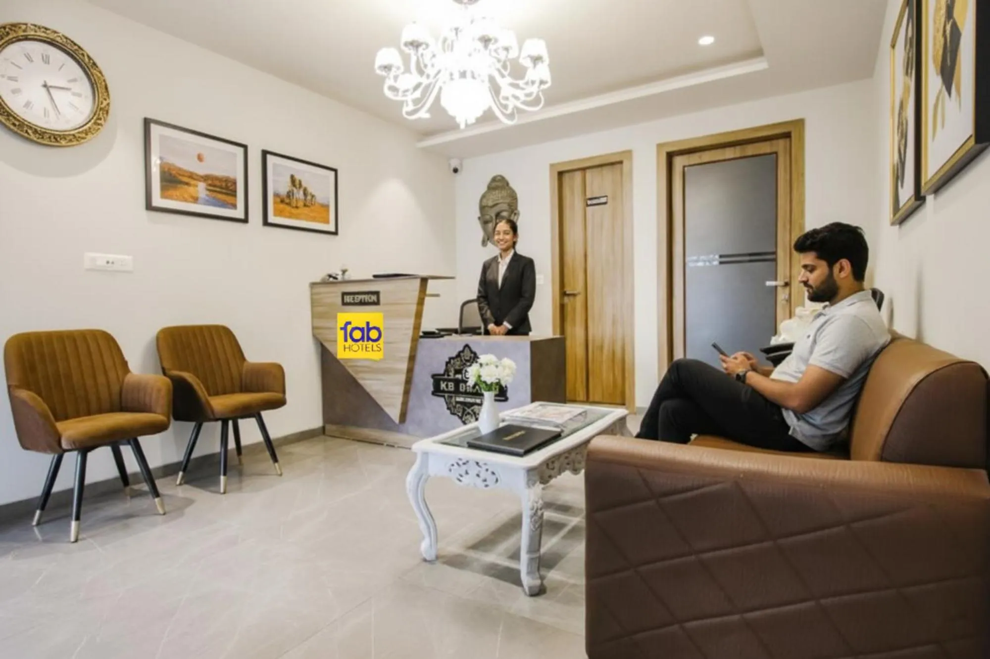 Lobby or reception in FabHotel Prime K9 Grand