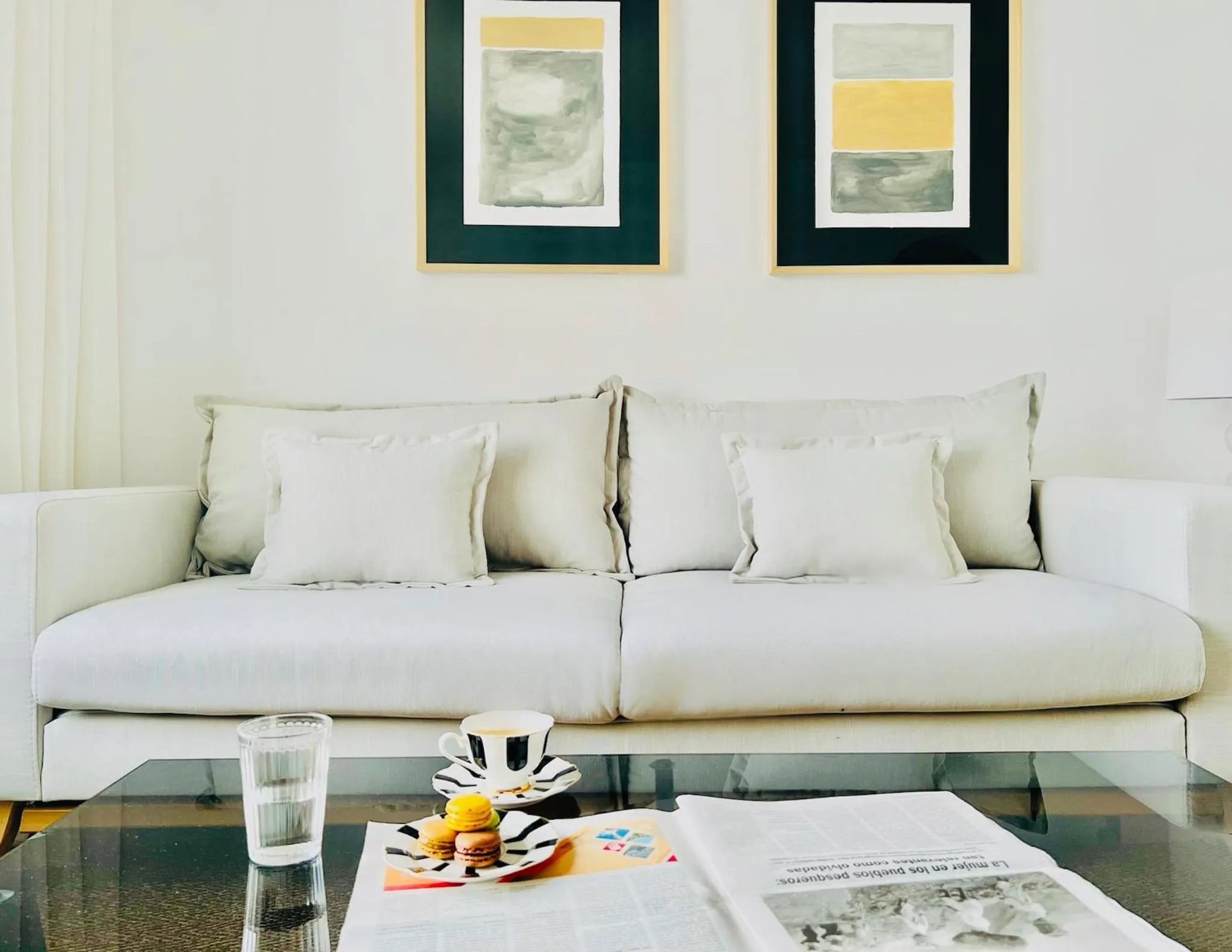 Living room in CIH Apartments