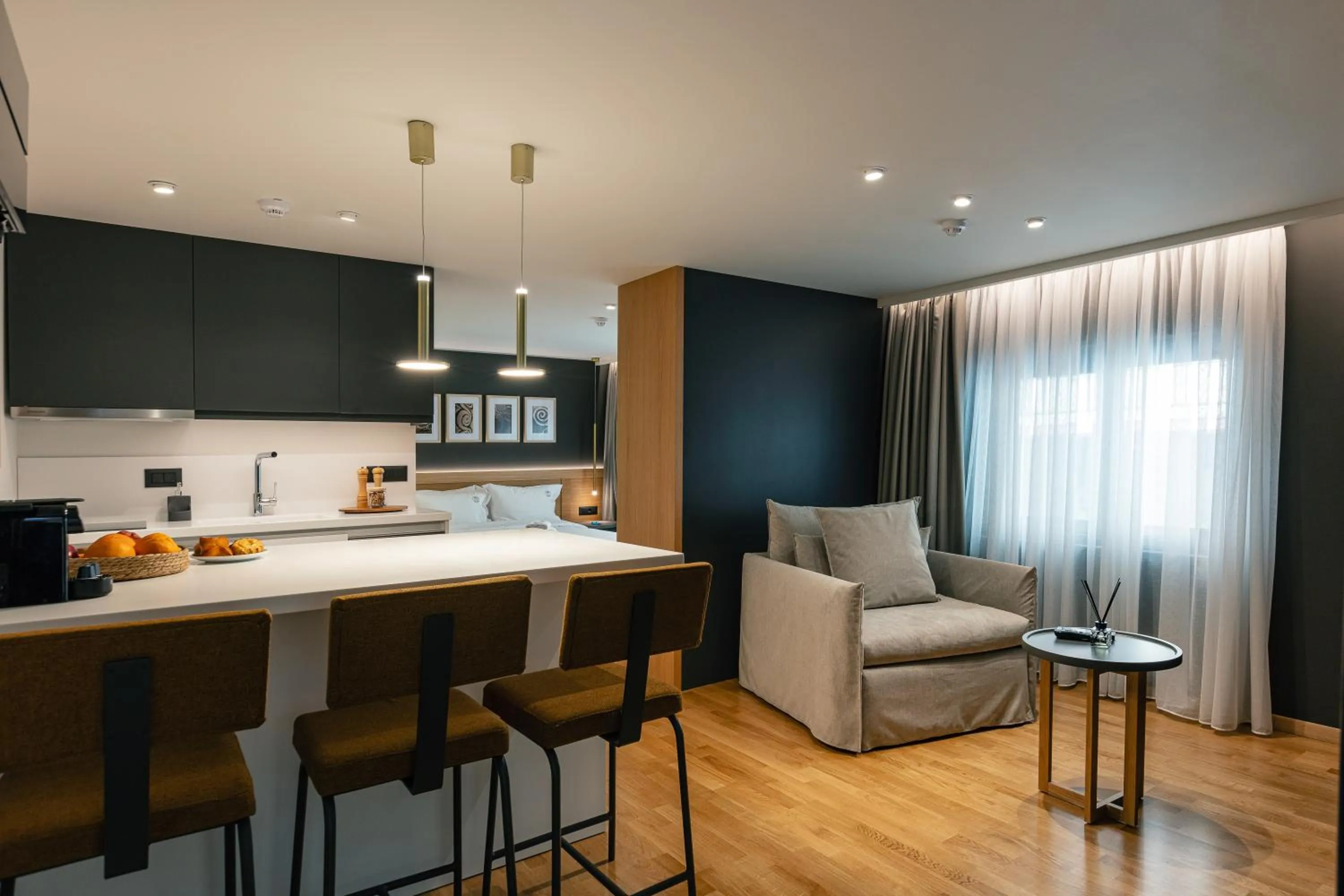 Living room in Porta Suites