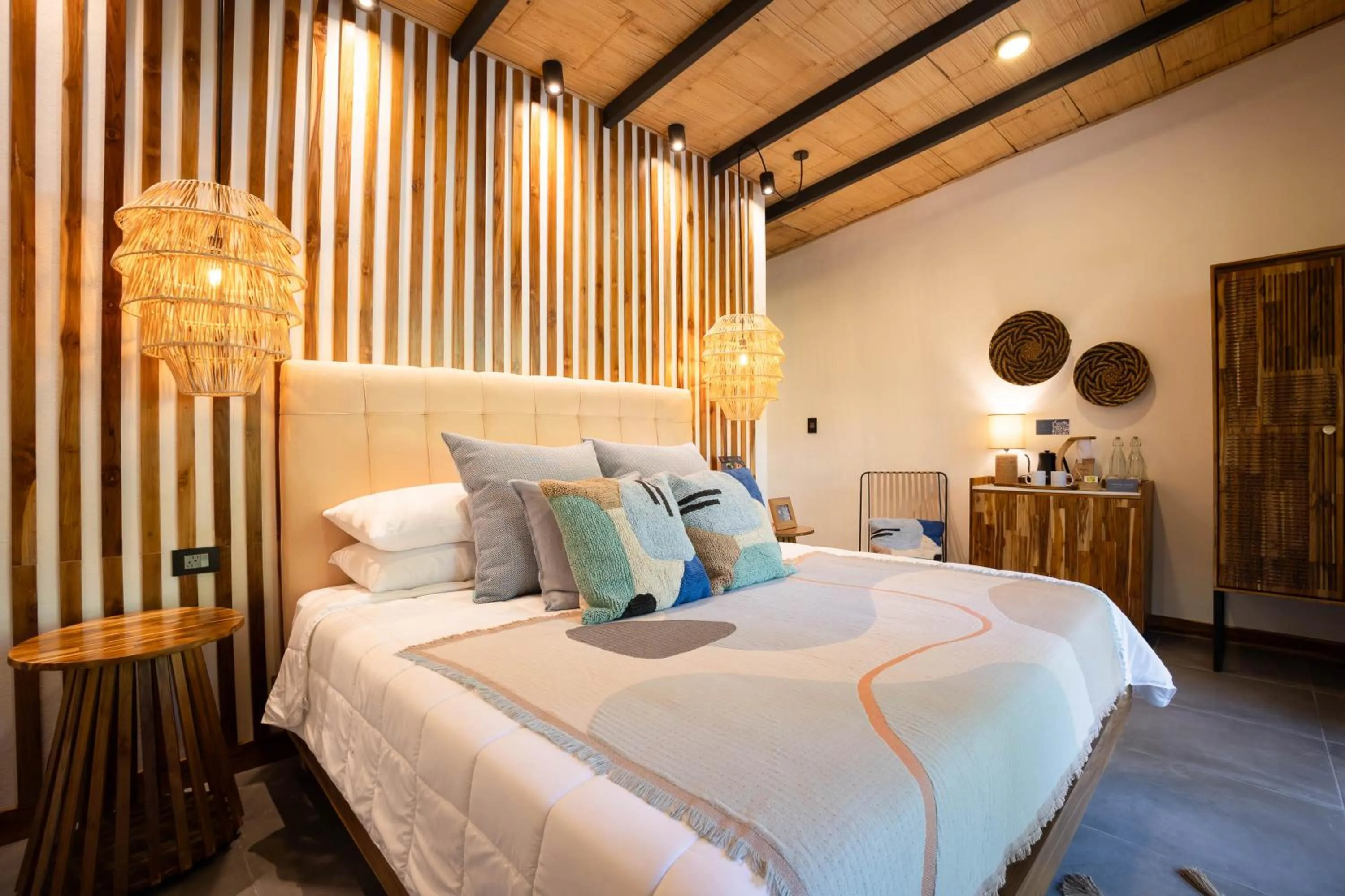 Bed in Exôtico Beach Hotel