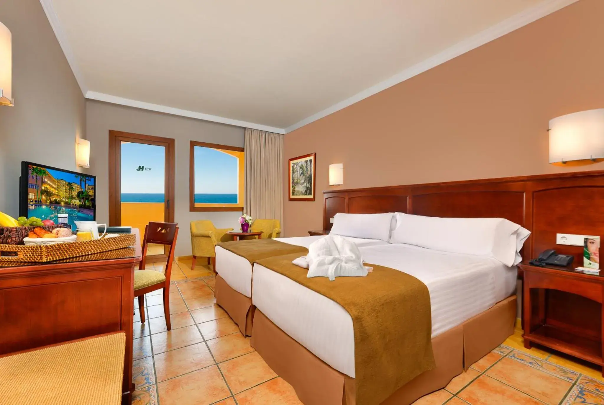 Double or Twin Room with Terrace and Sea View in Hotel IPV Palace & Spa - Adults Recommended Double or Twin Room with Terrace and Sea View in Hotel IPV Palace & Spa - Adults Recommended
