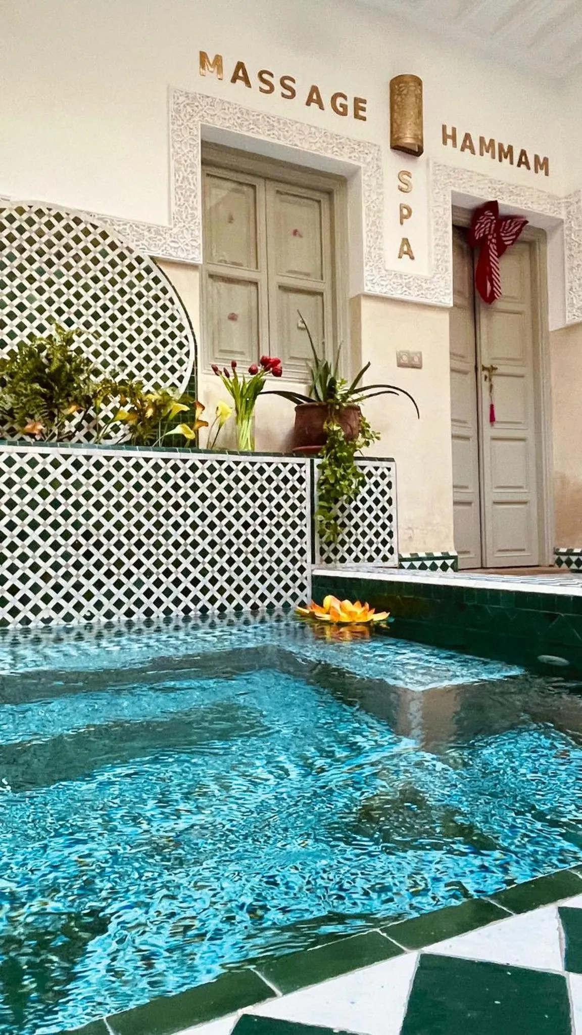 Pool view in Riad privatisé Magnolia