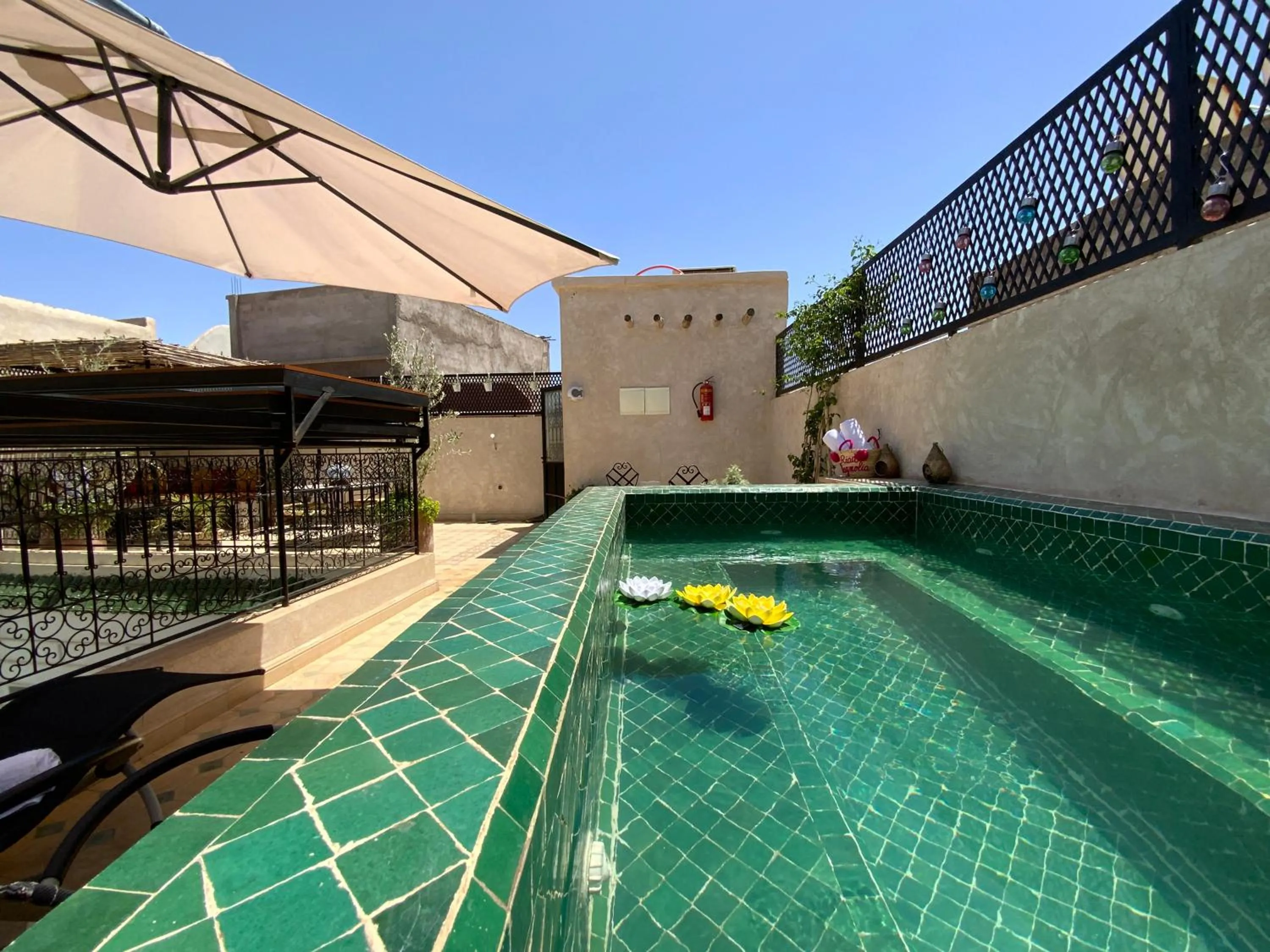 Pool view in Riad privatisé Magnolia