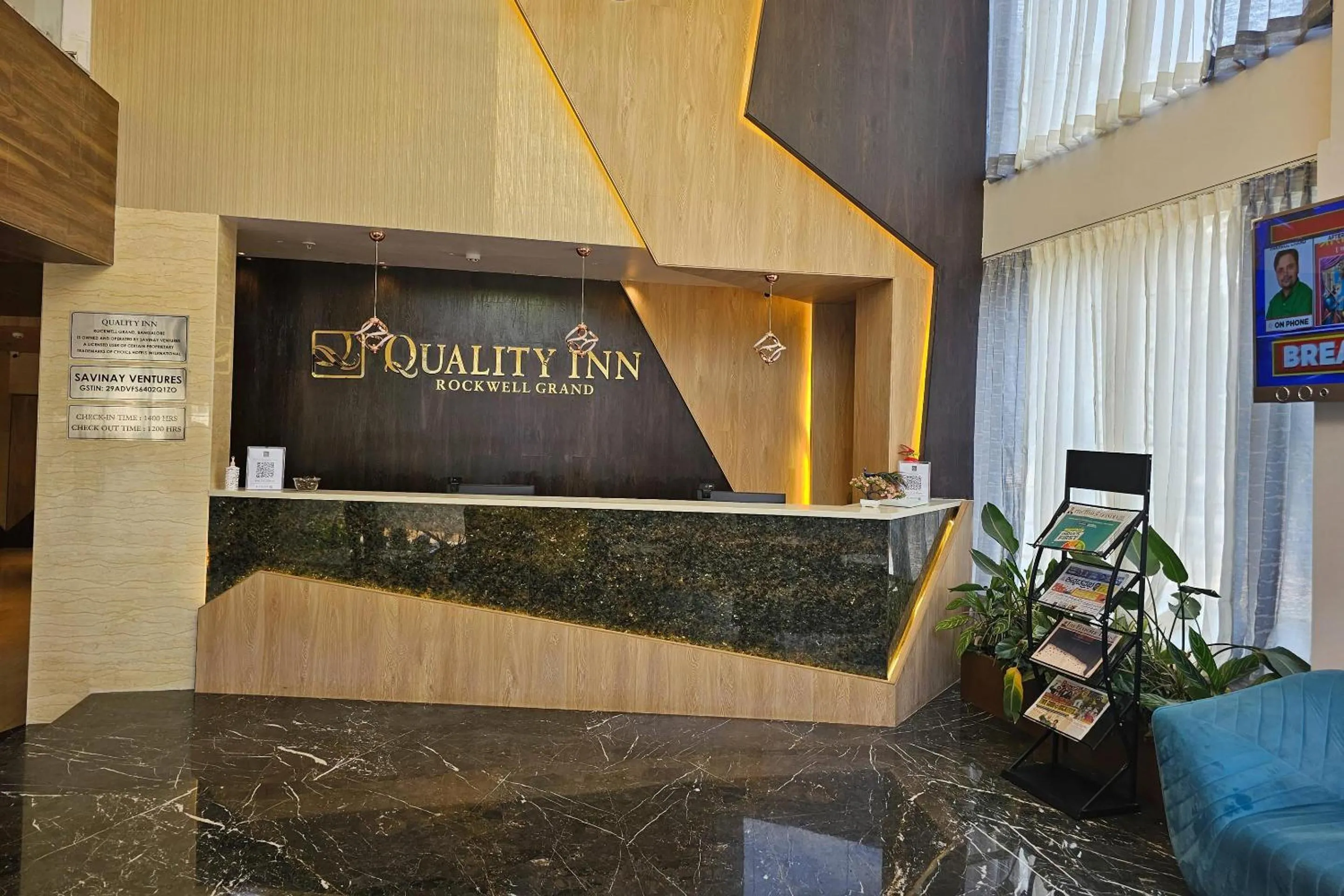 Lobby or reception in Quality Inn Rockwell Grand, Bangalore
