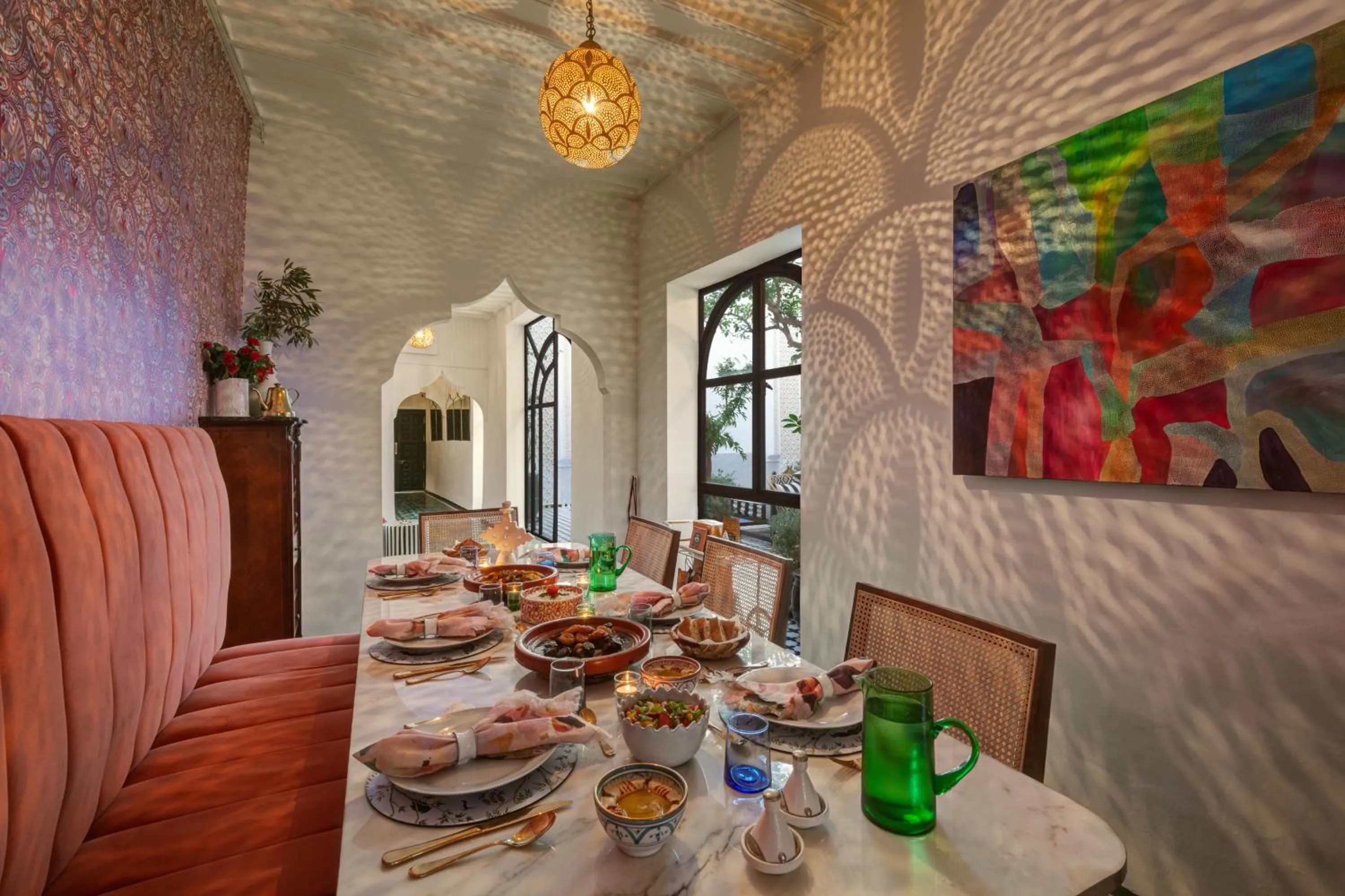 Dining area in Riad Botanica
