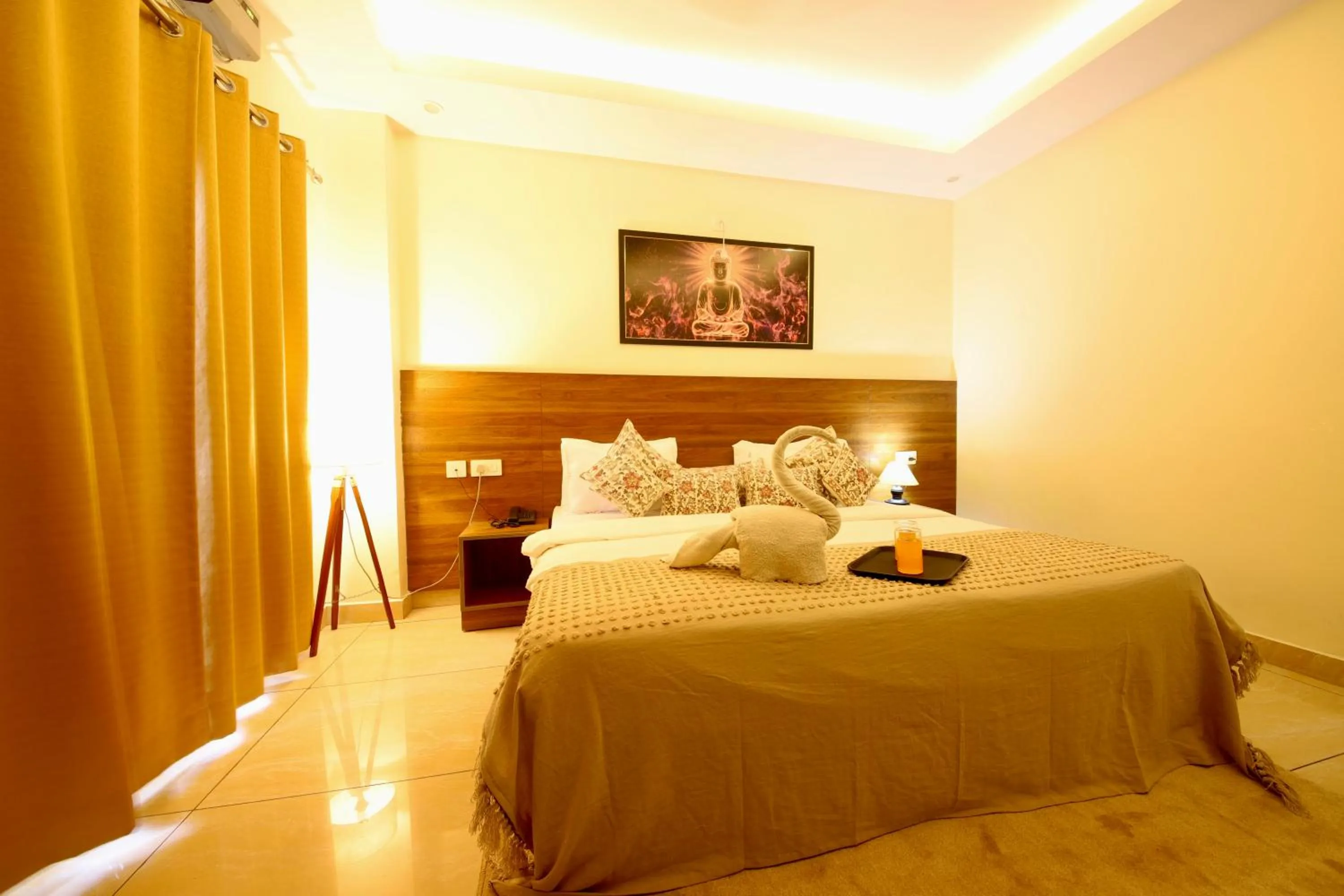 Bed in Perfectstayz Value Forest Valley Near Waterfall