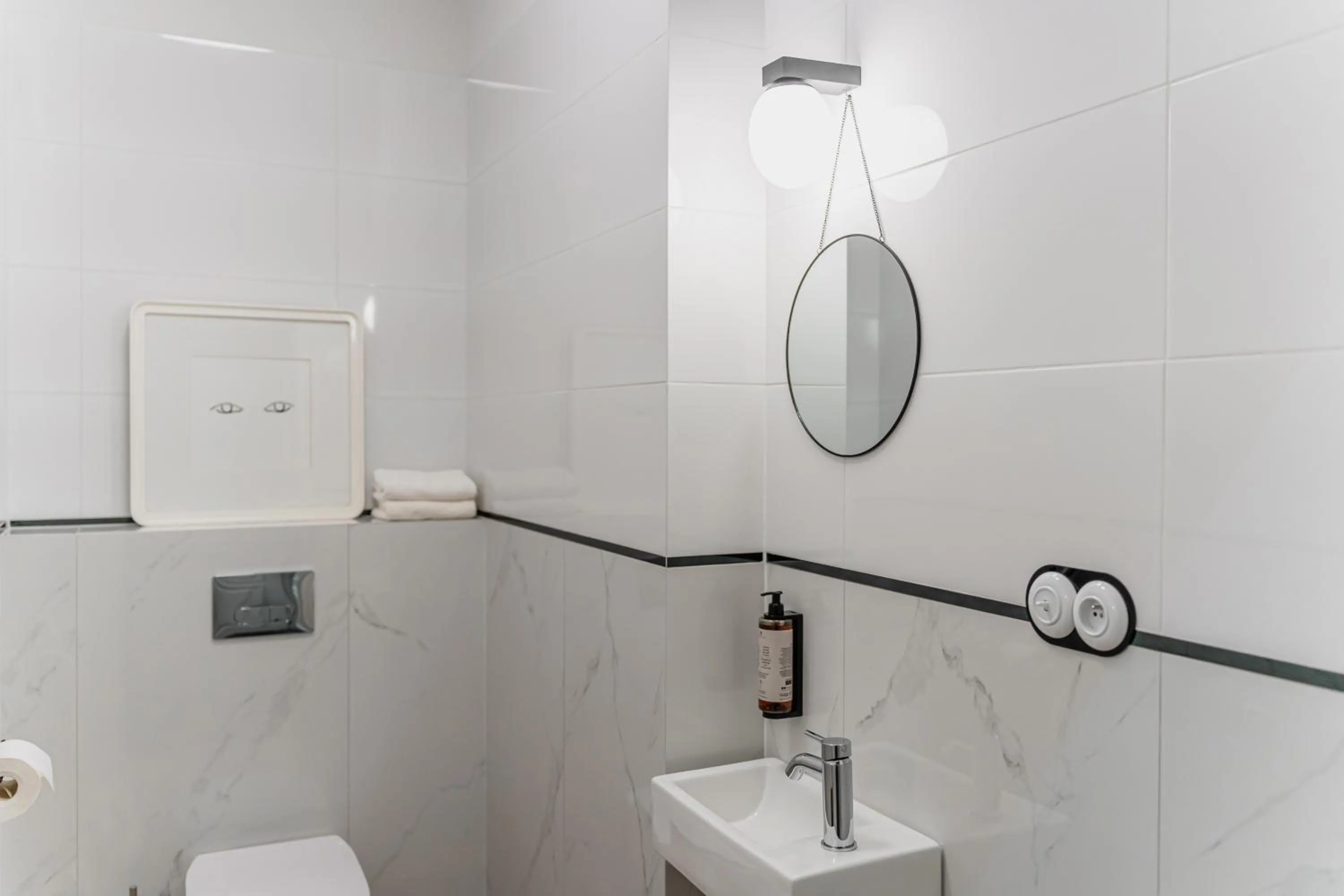 Bathroom in N33 Premium Apartments Old Town Kraków - Destigo Hotels