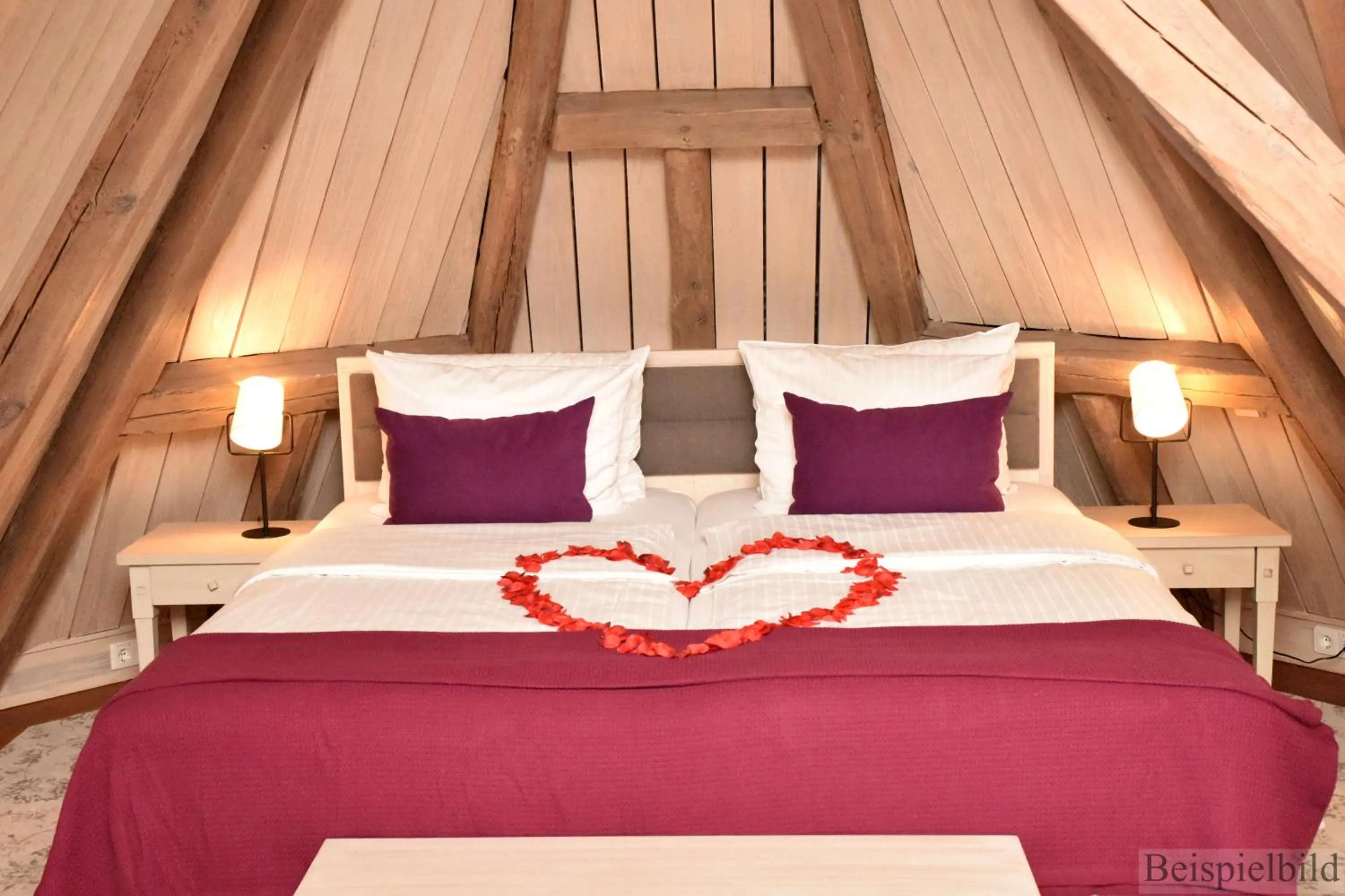 Bed in Traditionshaus by Zollenspieker Fährhaus