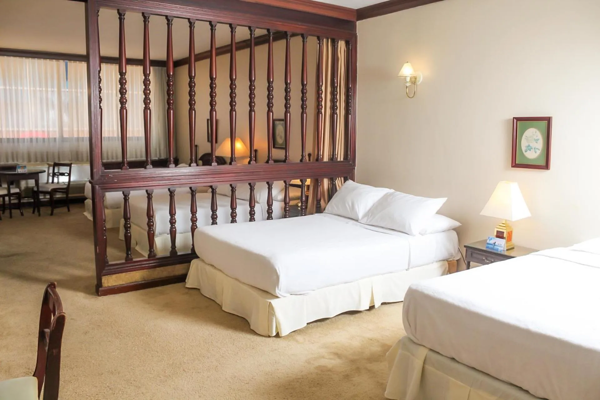 Decorative detail, Bed in Nobile Suites Excelsior Asuncion