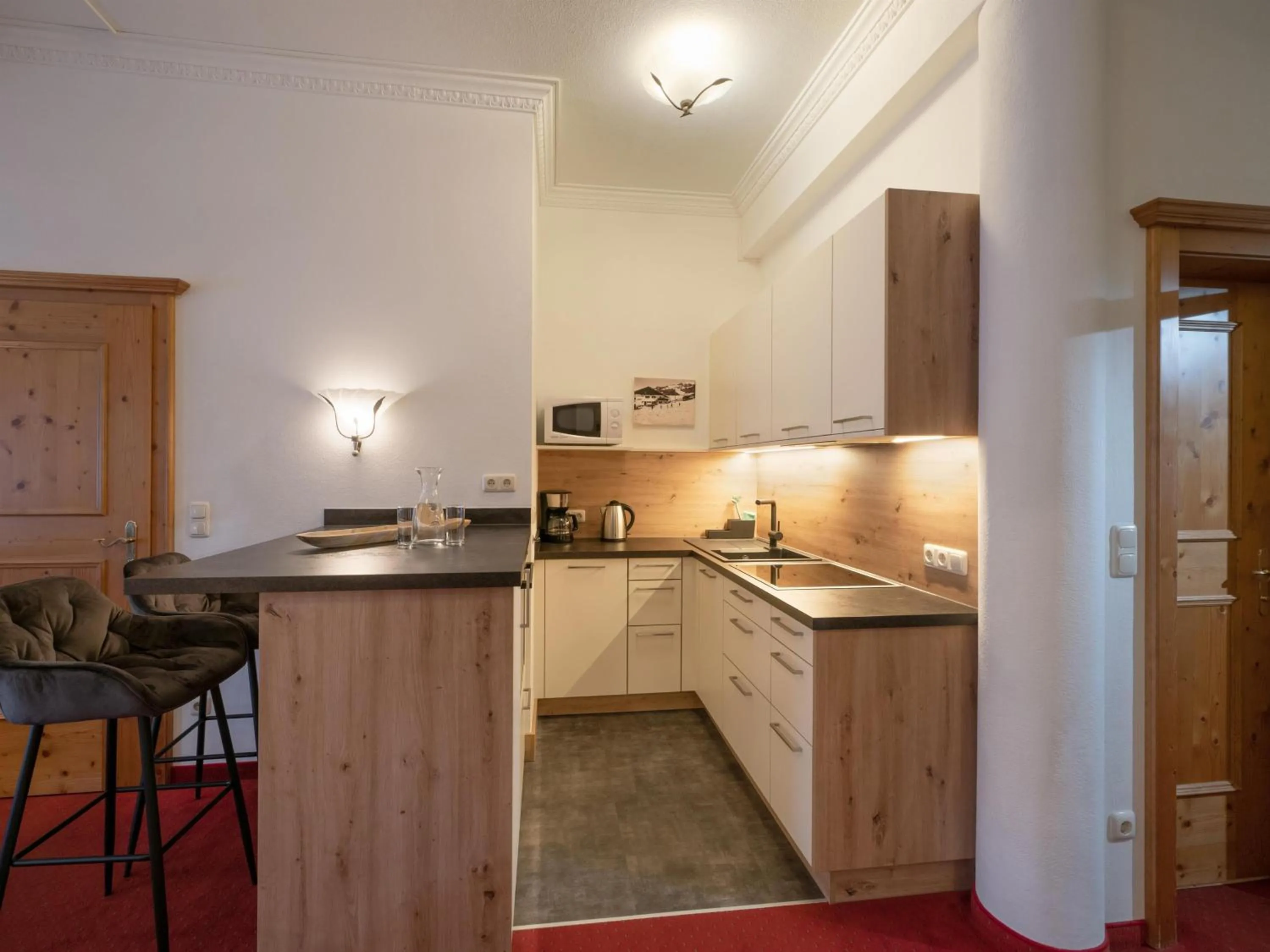 Kitchen or kitchenette in Ferienhaus Willms am Gaisberg