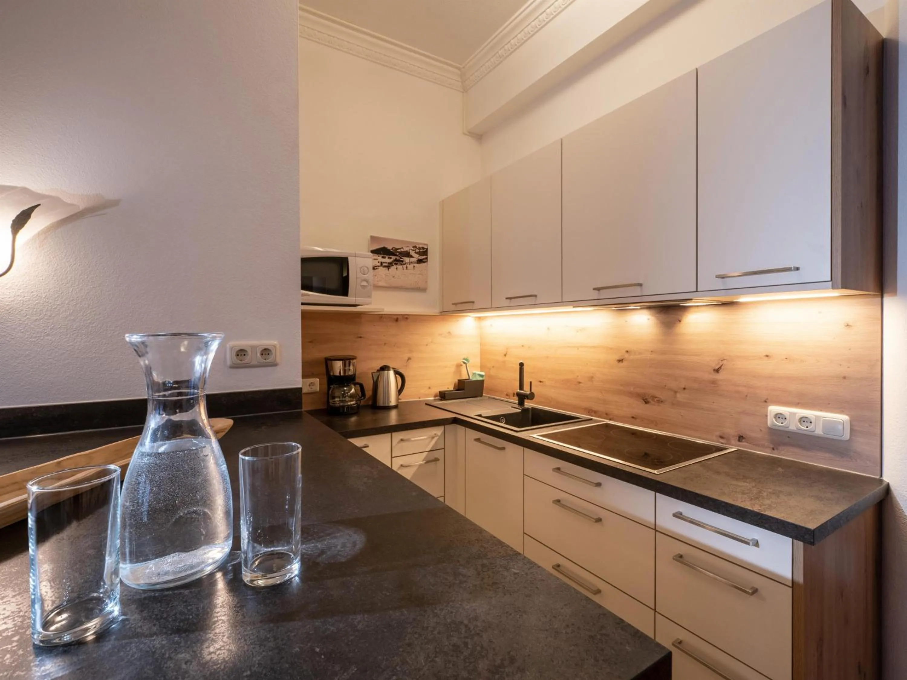 Kitchen or kitchenette in Ferienhaus Willms am Gaisberg