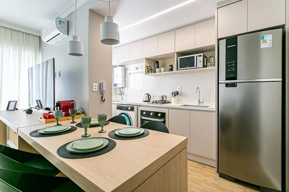 Communal kitchen in K-Platz 406 - Studio Elegante e Moderno na Melhor Localização do Continente