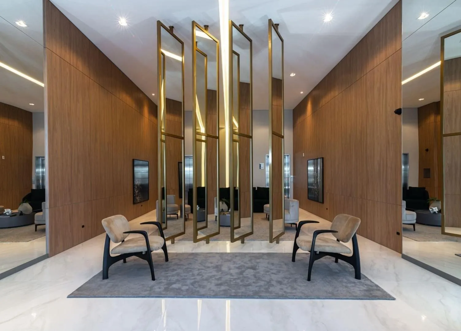 Lobby or reception in K-Platz 406 - Studio Elegante e Moderno na Melhor Localização do Continente