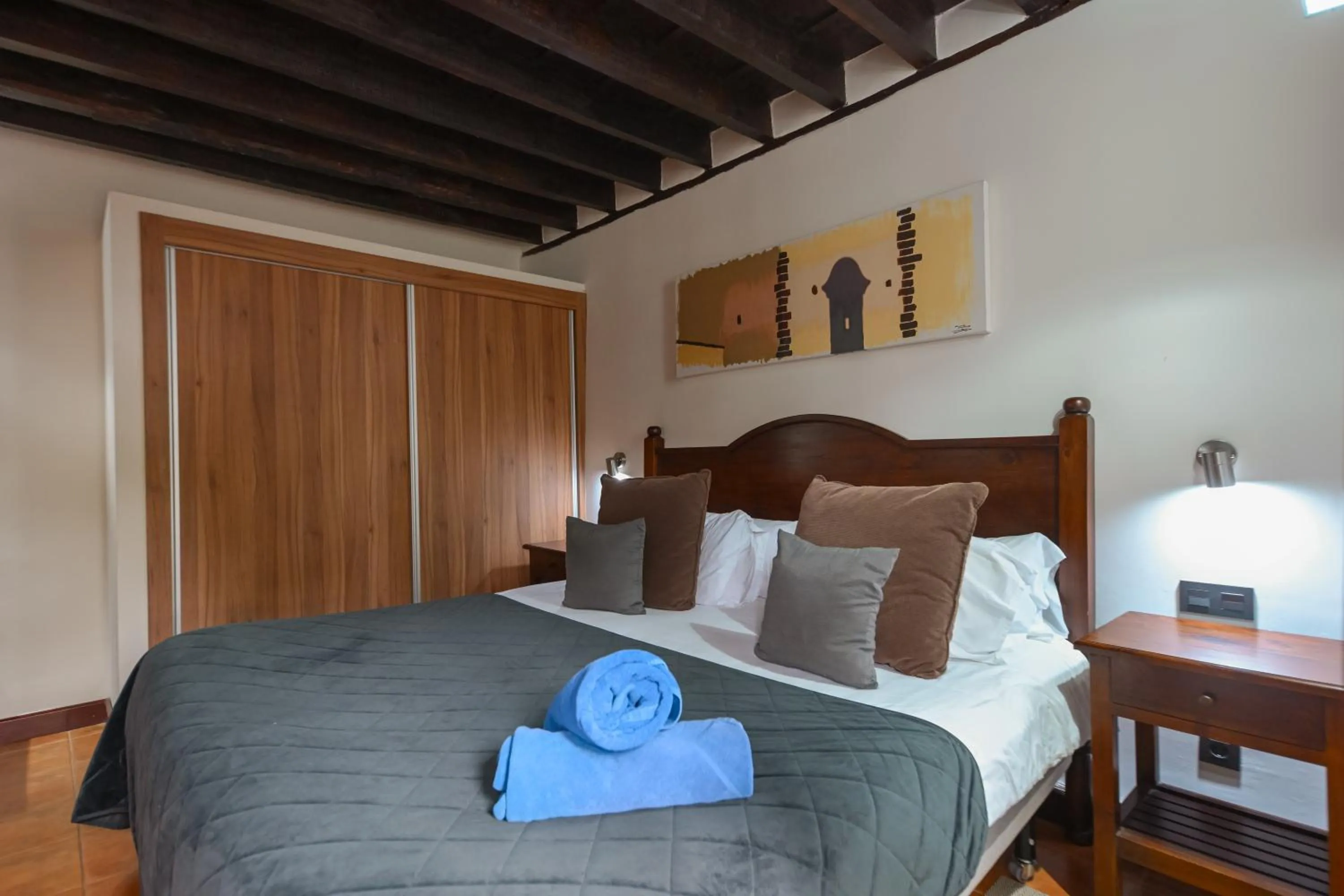 Bed in Hotel Rural Casablanca