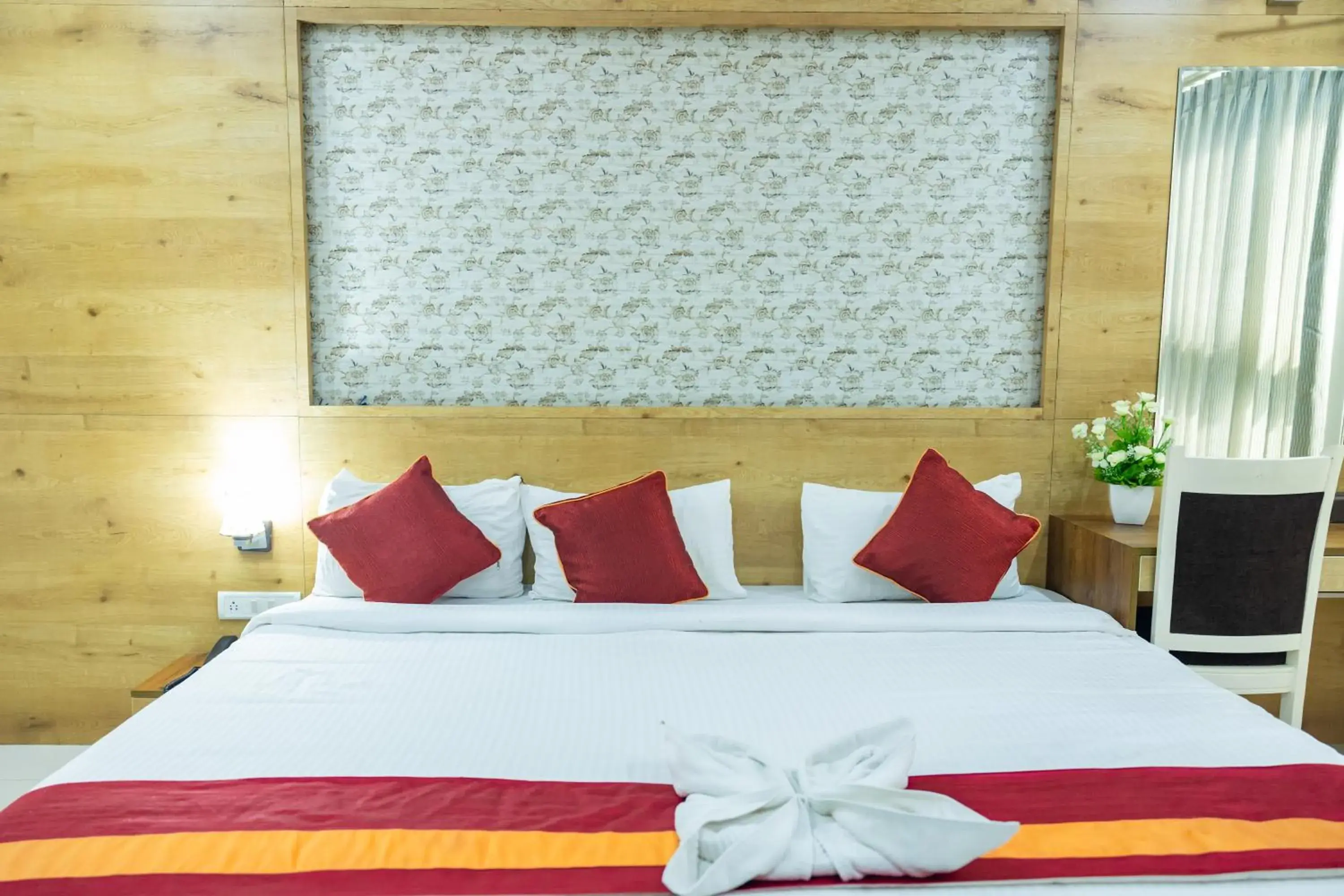 View (from property/room), Bed in Ishwerya Suites View (from property/room), Bed in Ishwerya Suites