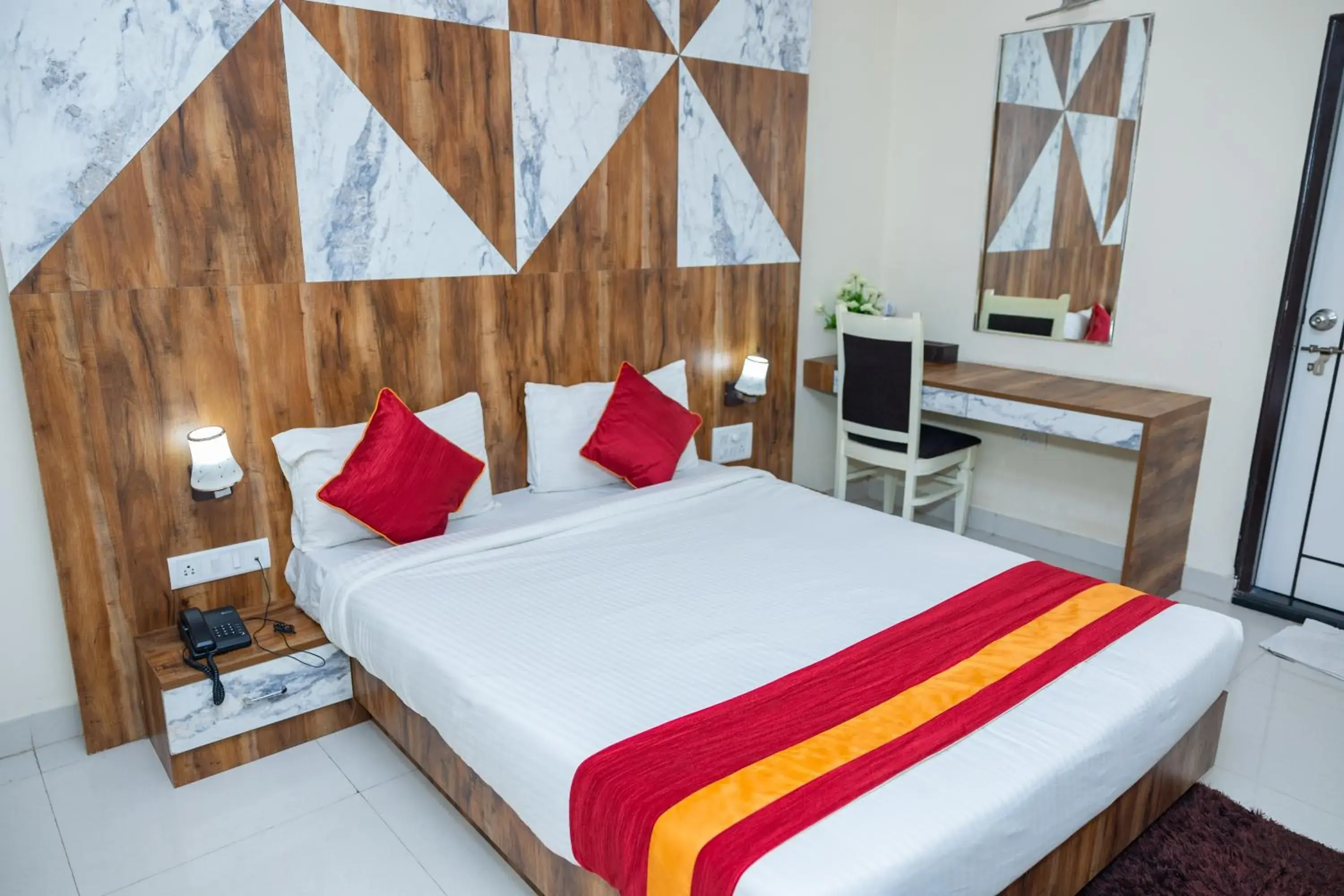 View (from property/room), Bed in Ishwerya Suites View (from property/room), Bed in Ishwerya Suites