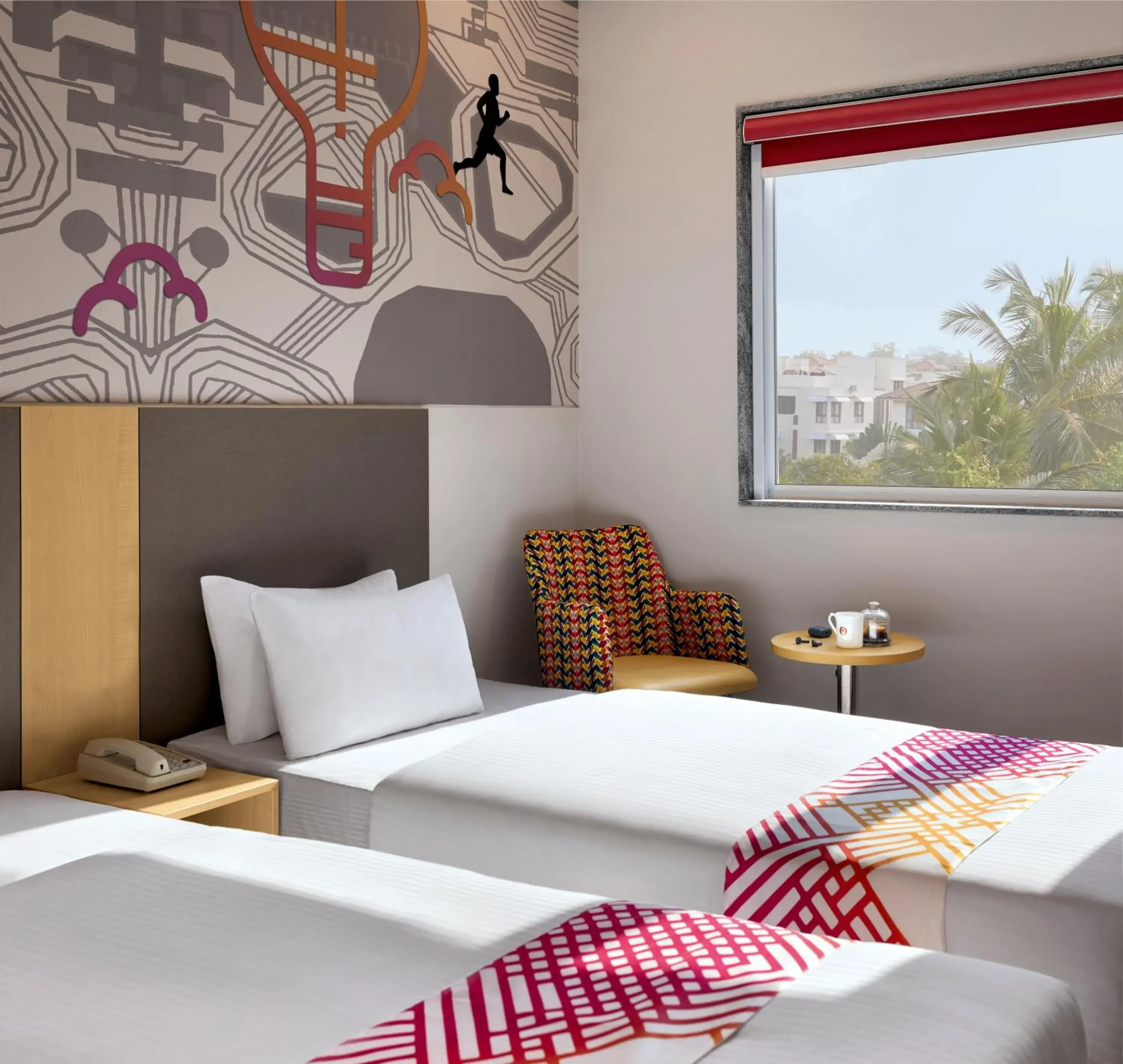 Seating area, Bed in Ginger Chennai OMR Seating area, Bed in Ginger Chennai OMR