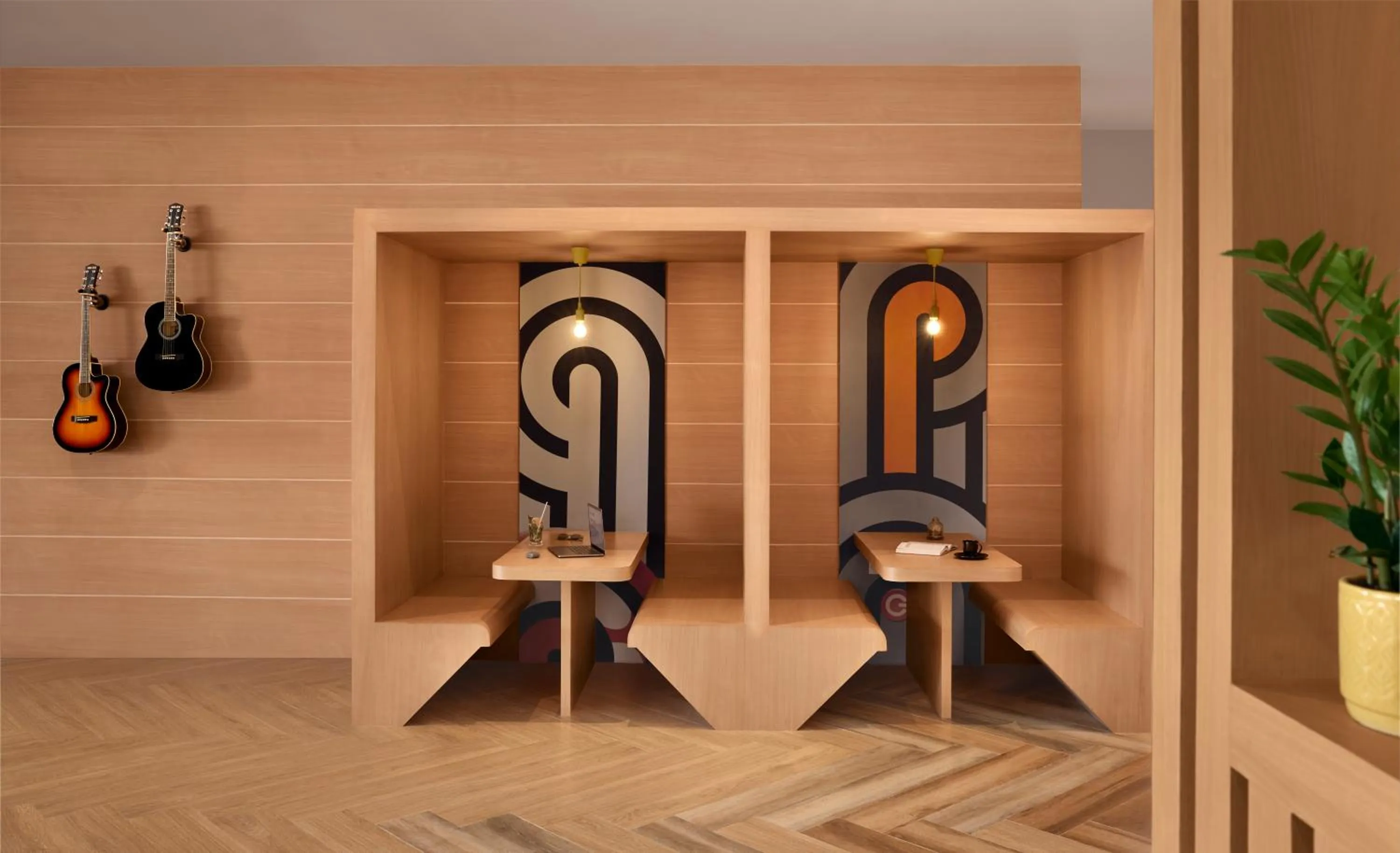 Seating area in Ginger Chennai OMR