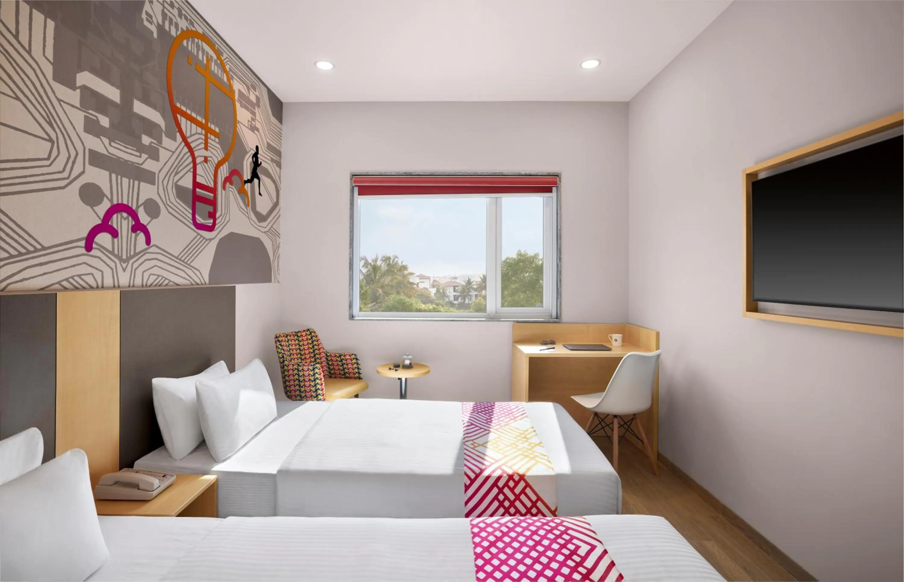 Photo of the whole room, Bed in Ginger Chennai OMR