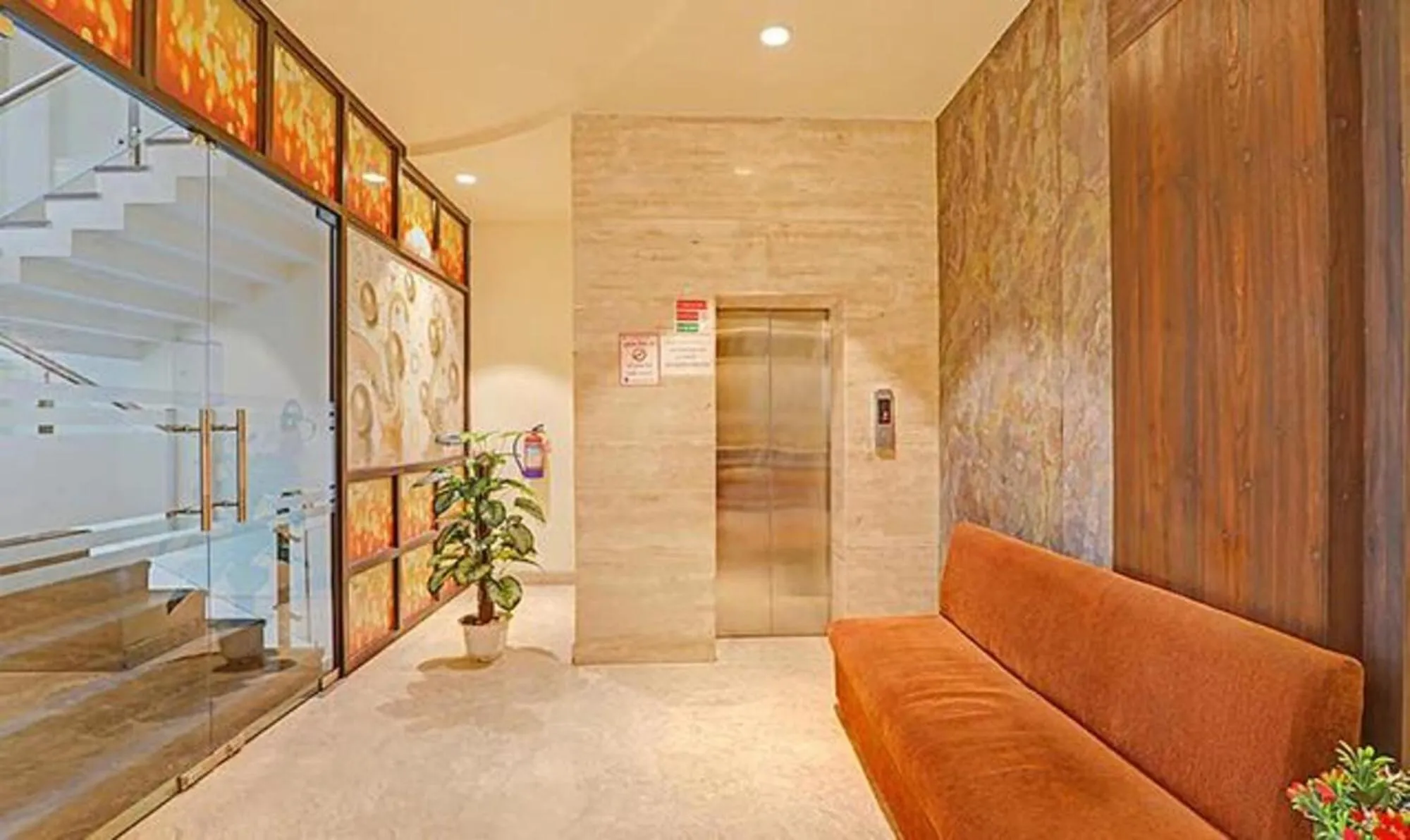 Seating area in FabHotel Sam Inn