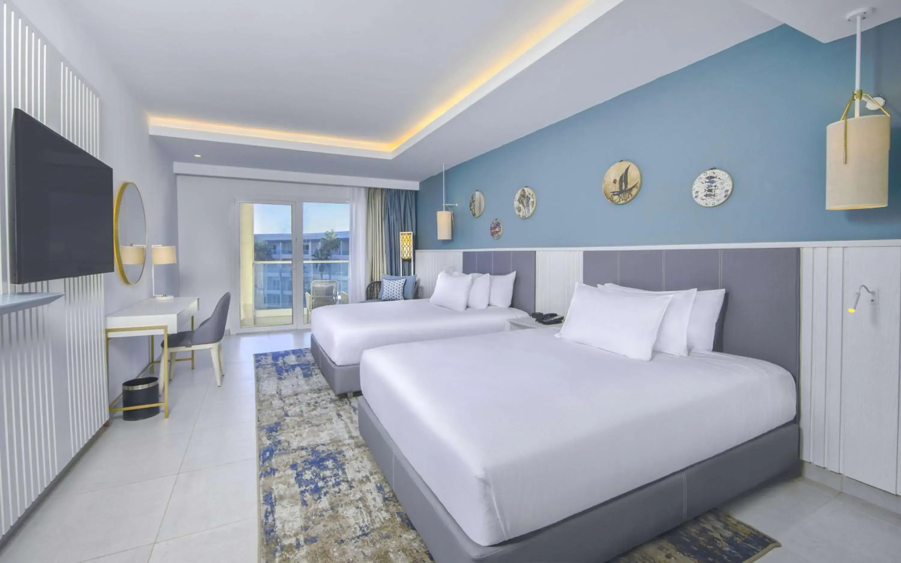 Bedroom, Bed in Hilton Skanes Monastir Beach Resort Bedroom, Bed in Hilton Skanes Monastir Beach Resort