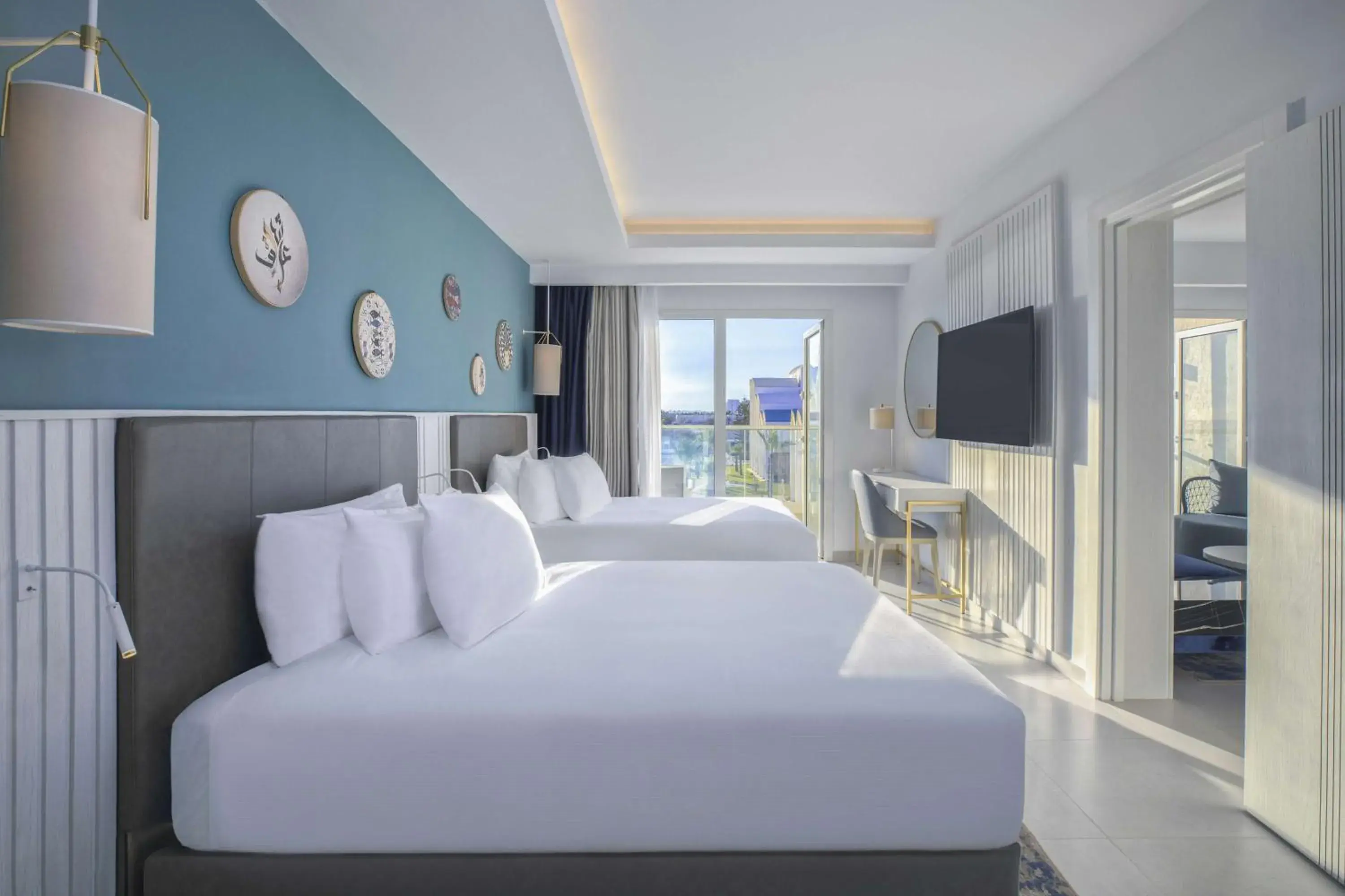 Bedroom, Bed in Hilton Skanes Monastir Beach Resort Bedroom, Bed in Hilton Skanes Monastir Beach Resort