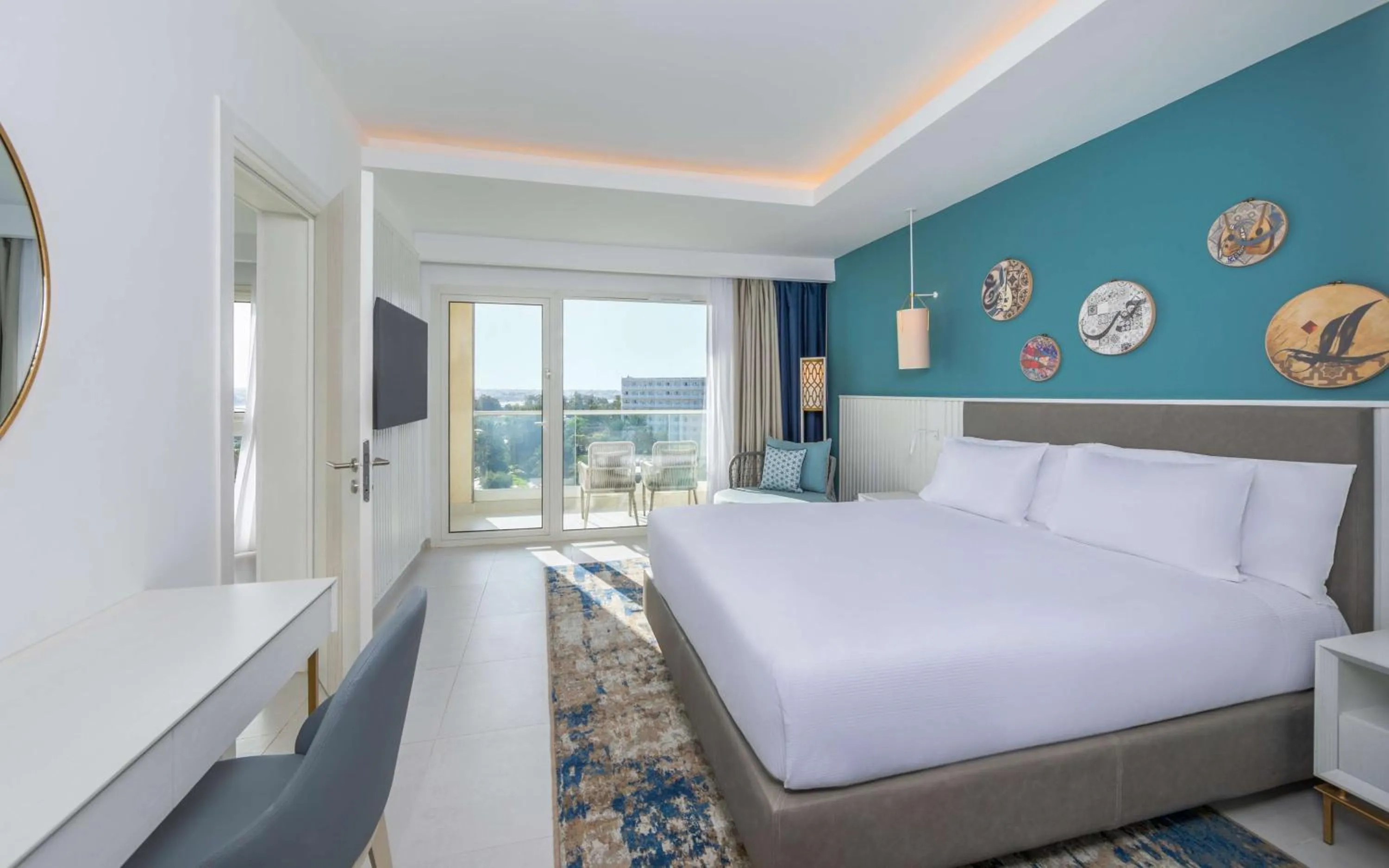 Bedroom, Bed in Hilton Skanes Monastir Beach Resort