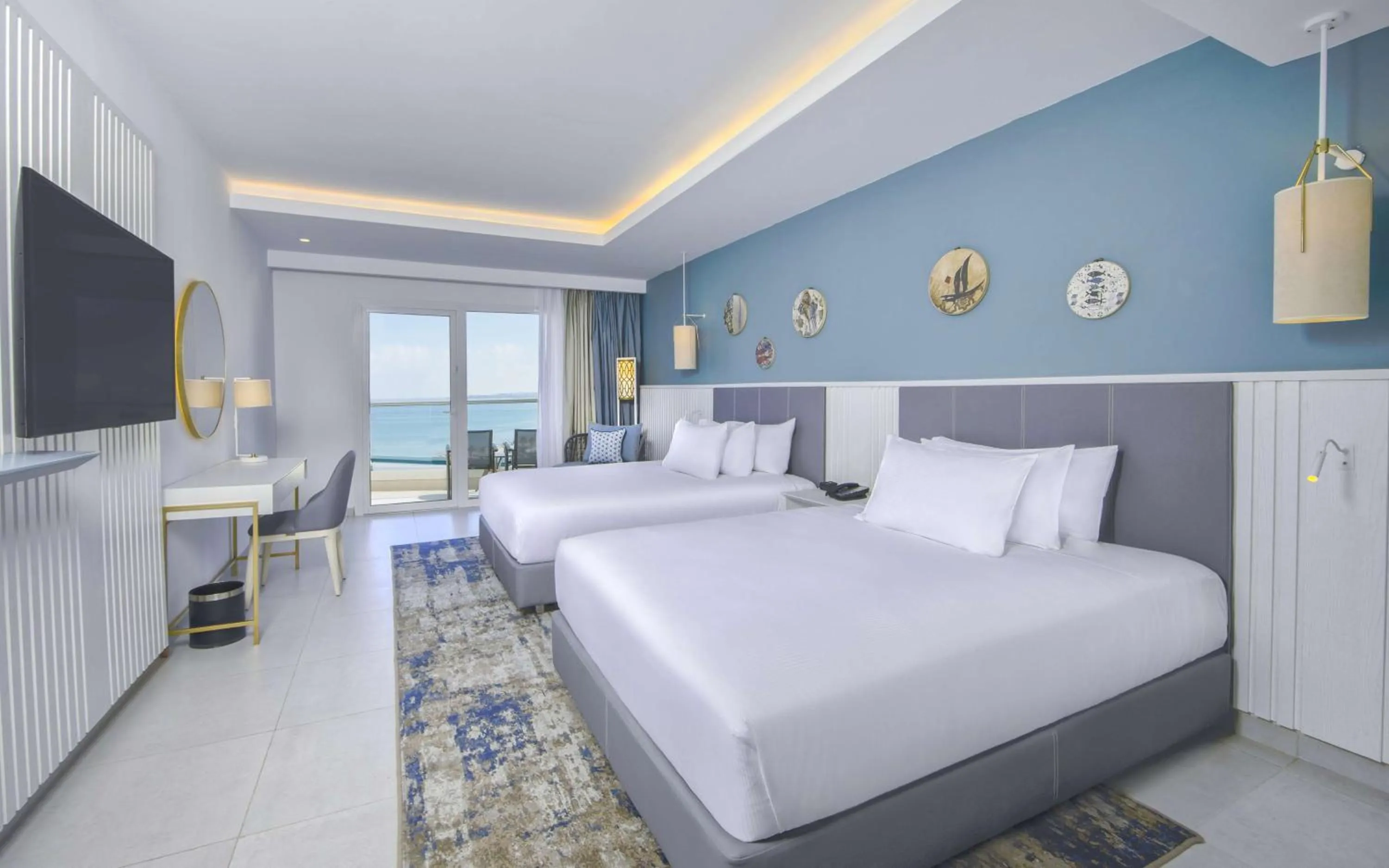 Bedroom, Bed in Hilton Skanes Monastir Beach Resort
