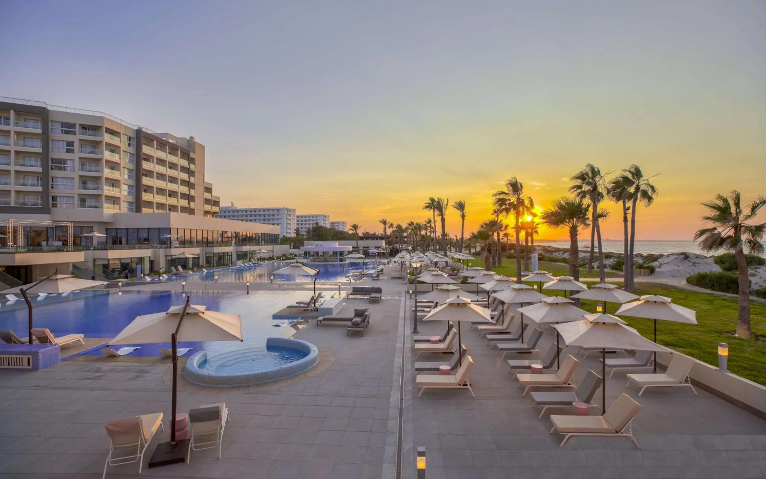 Pool view in Hilton Skanes Monastir Beach Resort