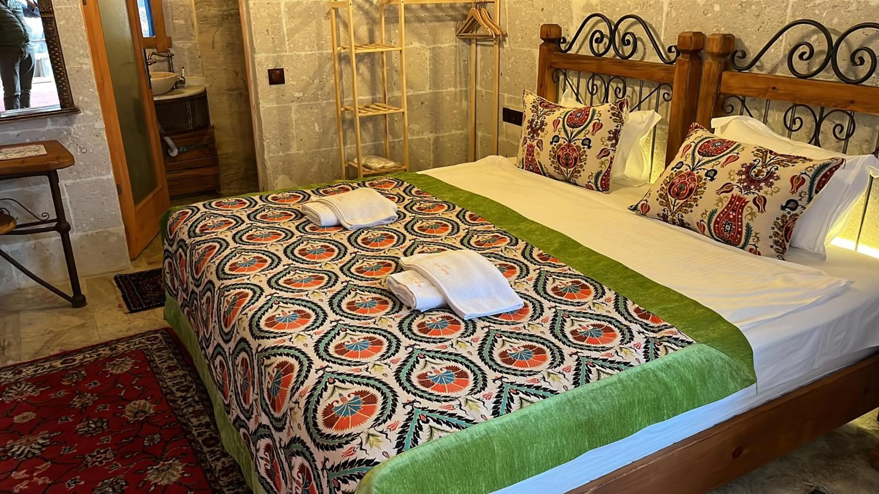 Bed in Atax Cave House