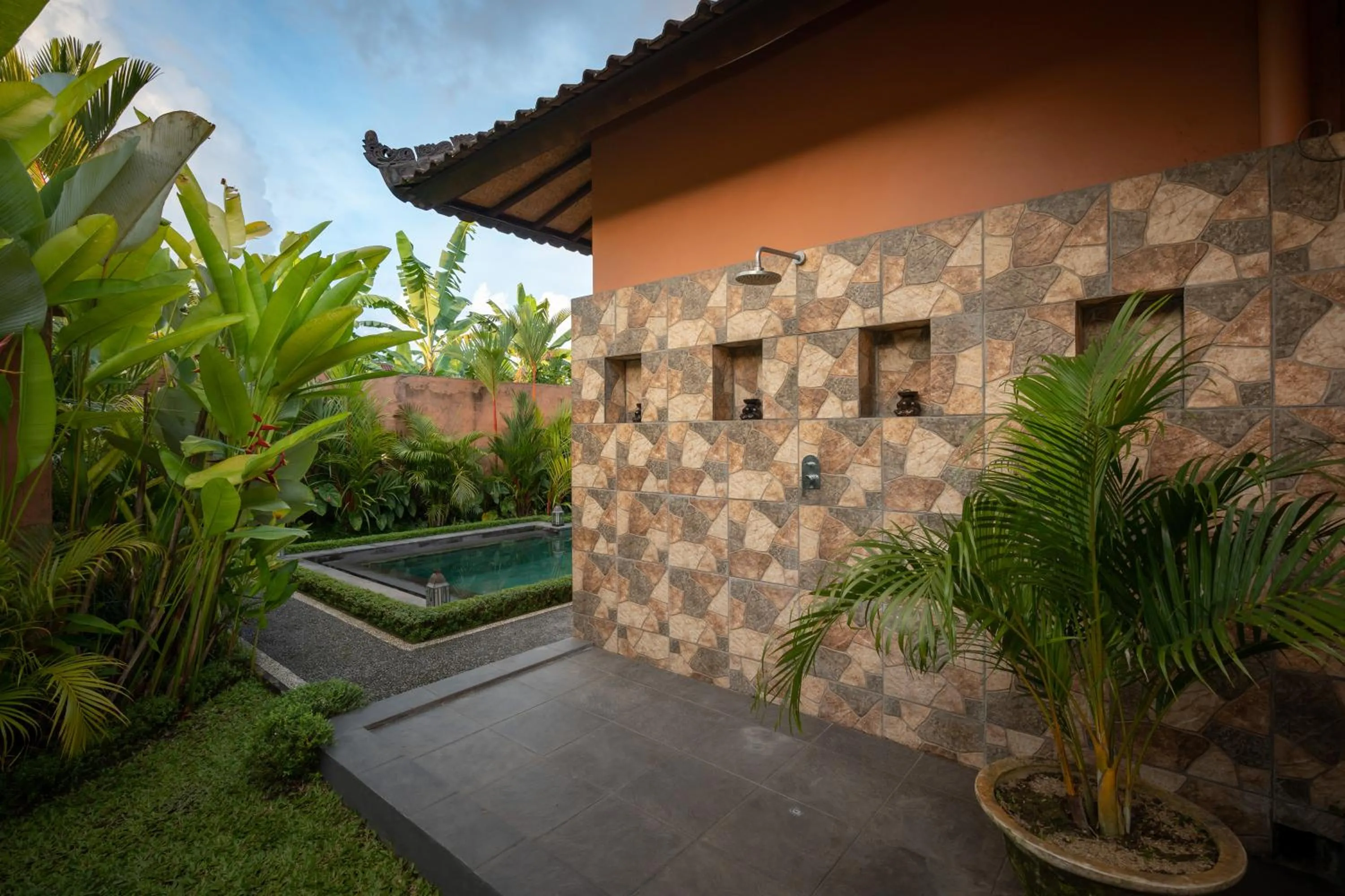 Shower in Genie Private Villa by Travellink Bali
