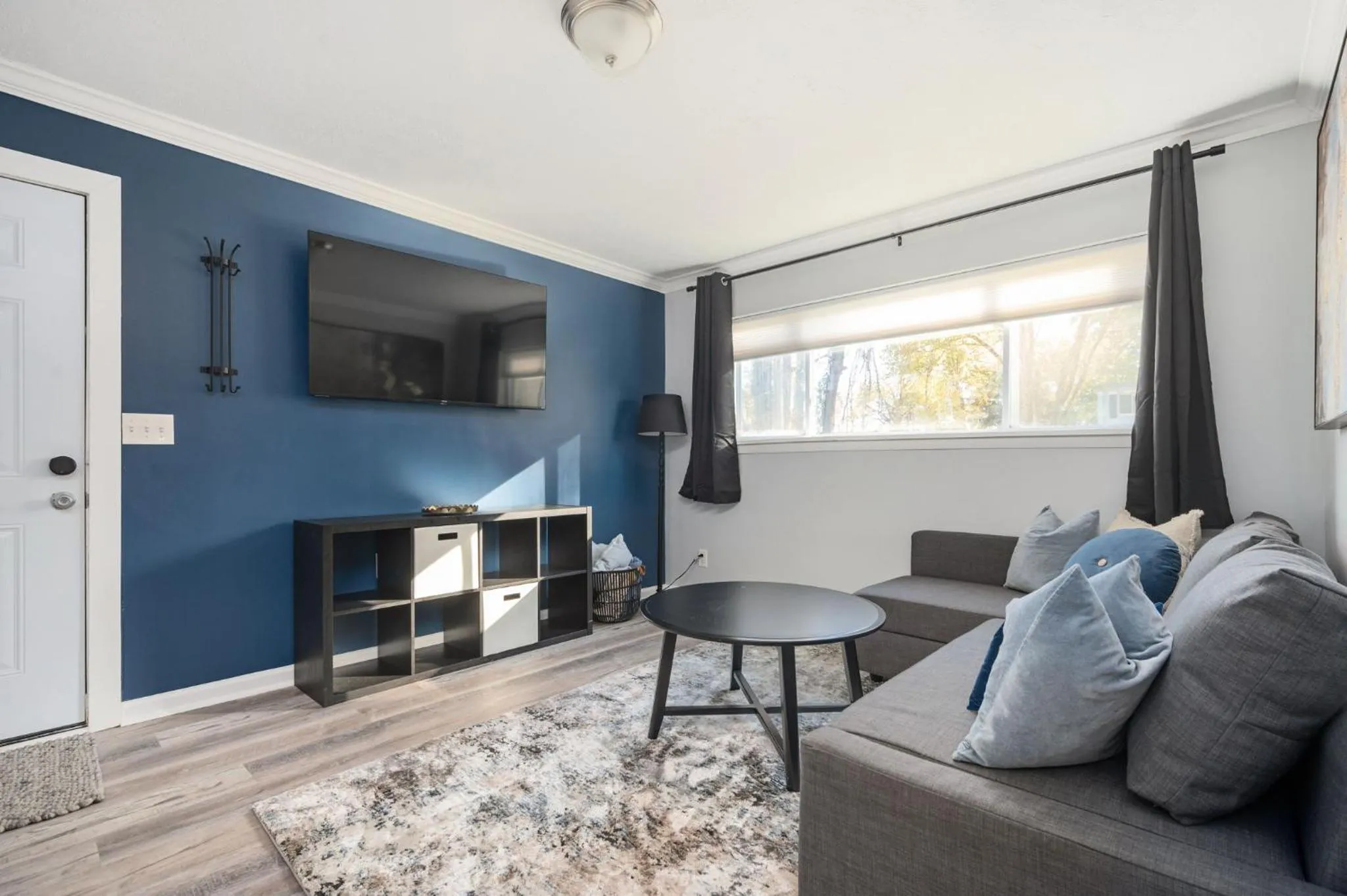 TV and multimedia in Quiet & Quaint apartment, 5 mins to airport and 15 mins to downtown