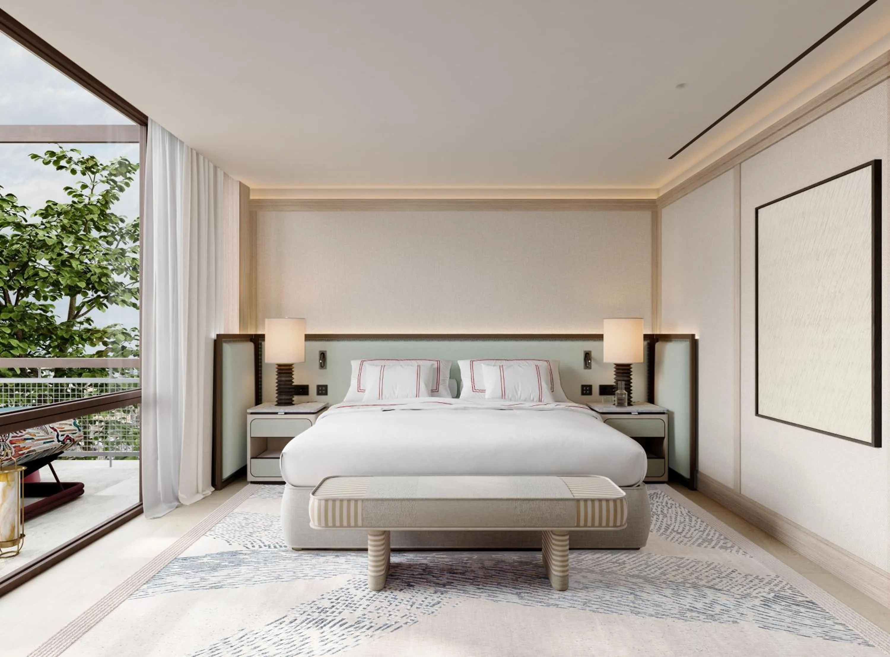 Bed in Hotel Miramar Barcelona GL