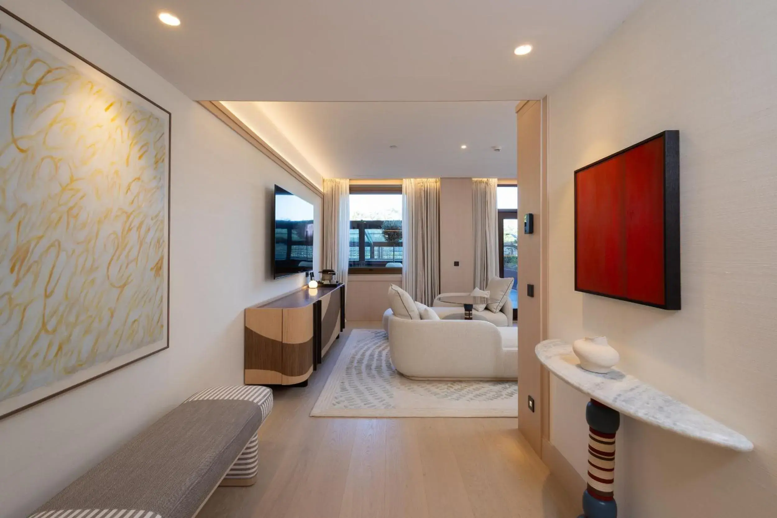 TV and multimedia, Bed in Hotel Miramar Barcelona GL TV and multimedia, Bed in Hotel Miramar Barcelona GL