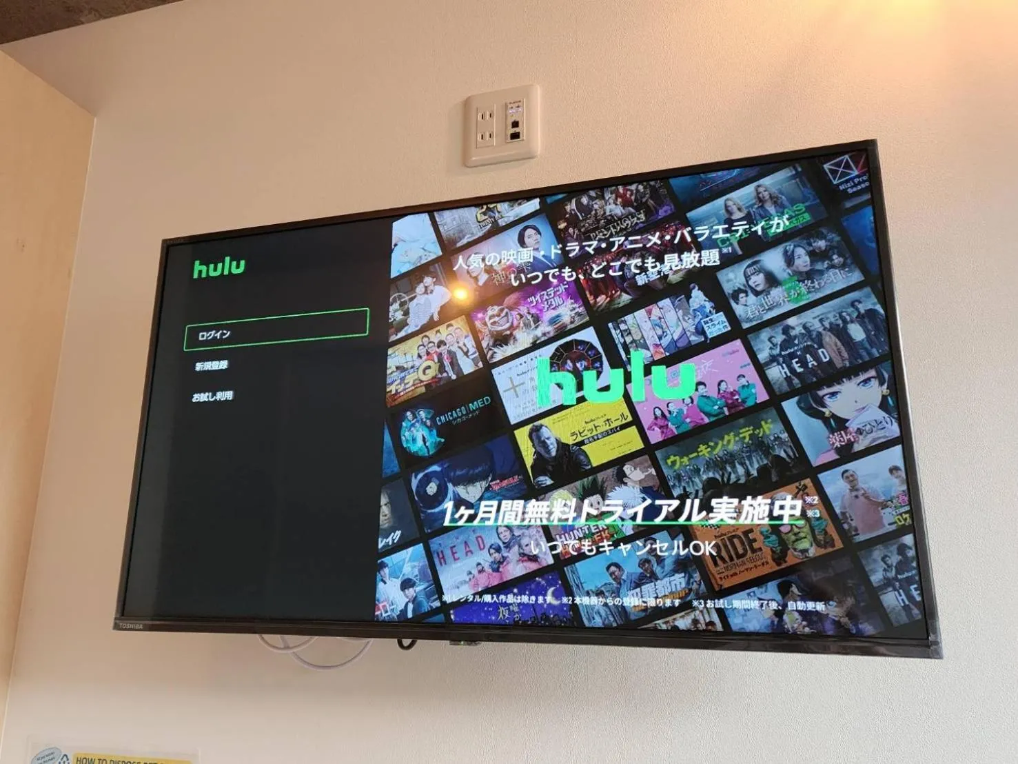 TV and multimedia in PRISM Inn Komagata Asakusa