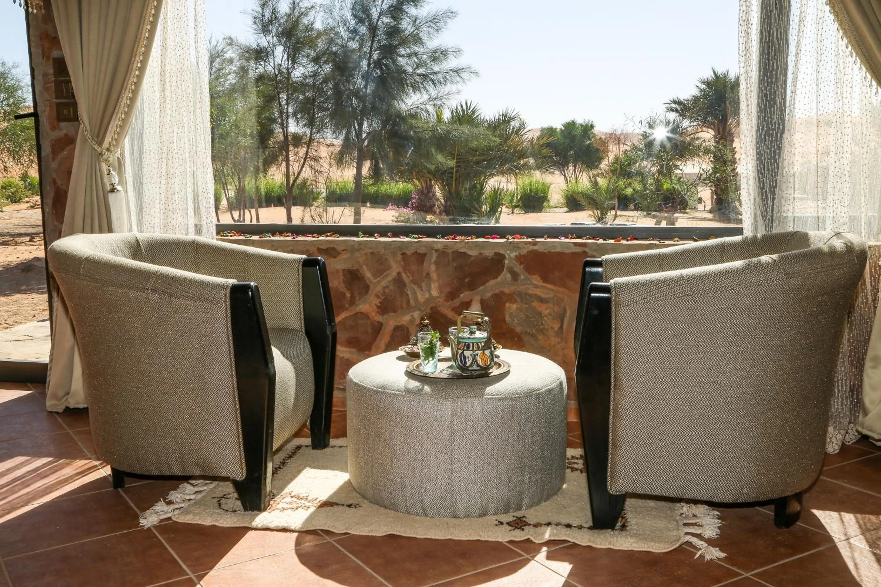 Dining area in Yakout Merzouga Luxury Camp