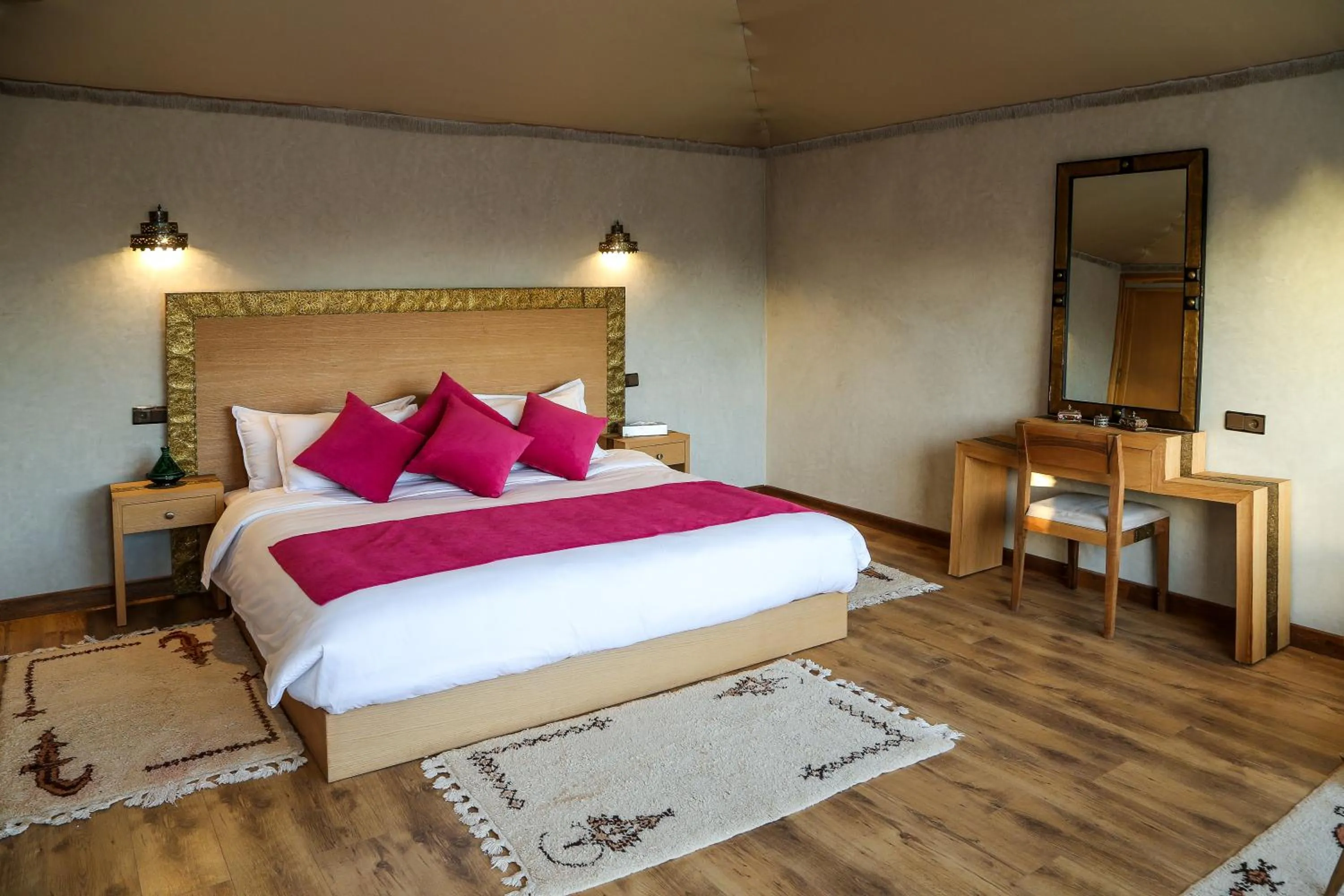 Bed in Yakout Merzouga Luxury Camp