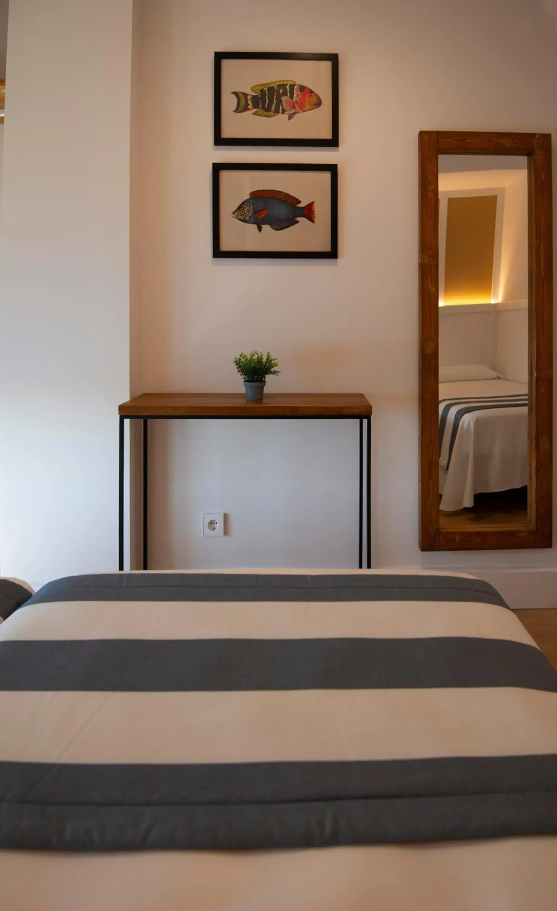 Bed in Hotel Els Pins Bed in Hotel Els Pins