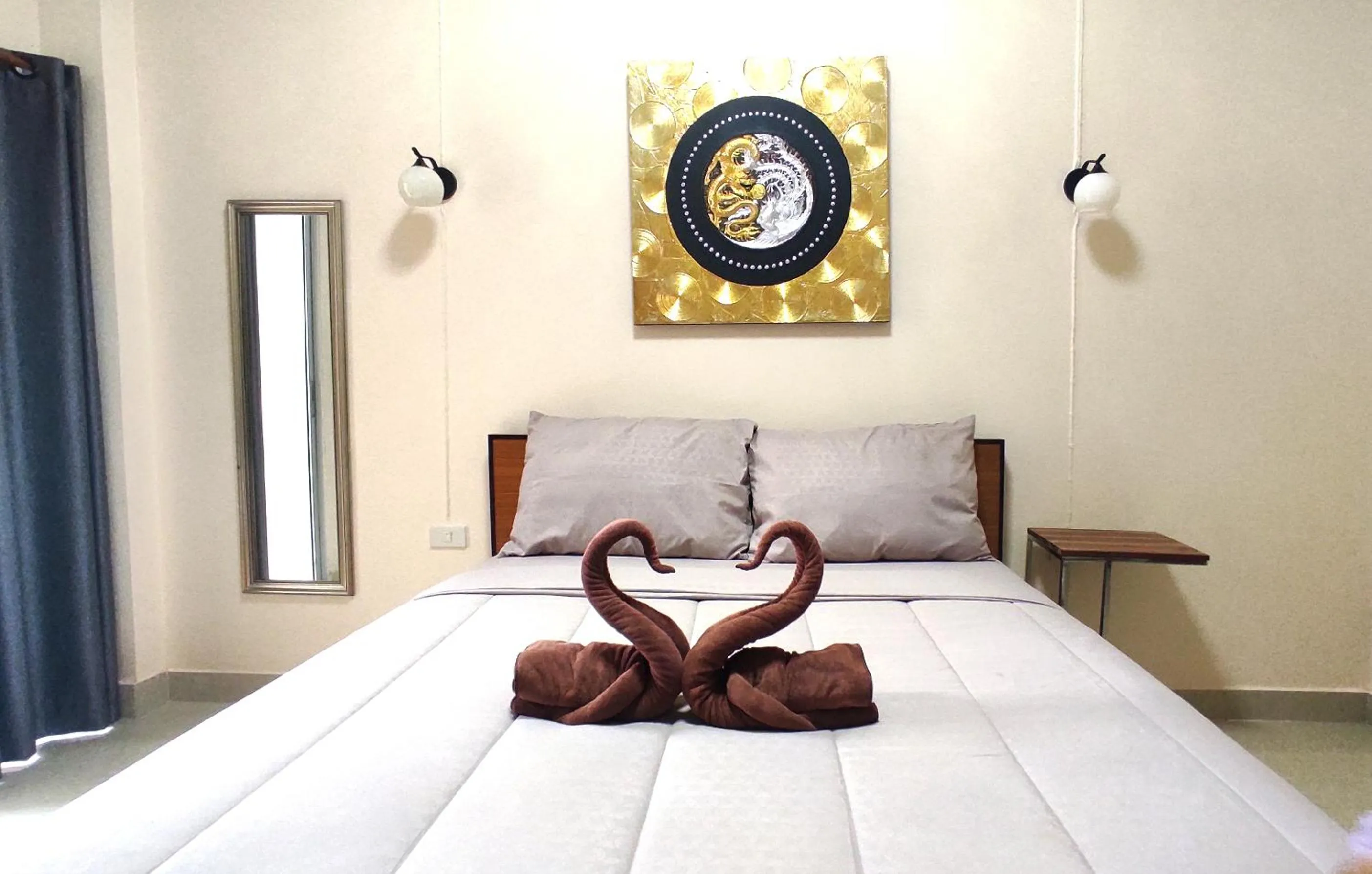 Decorative detail, Bed in 66 Apartment