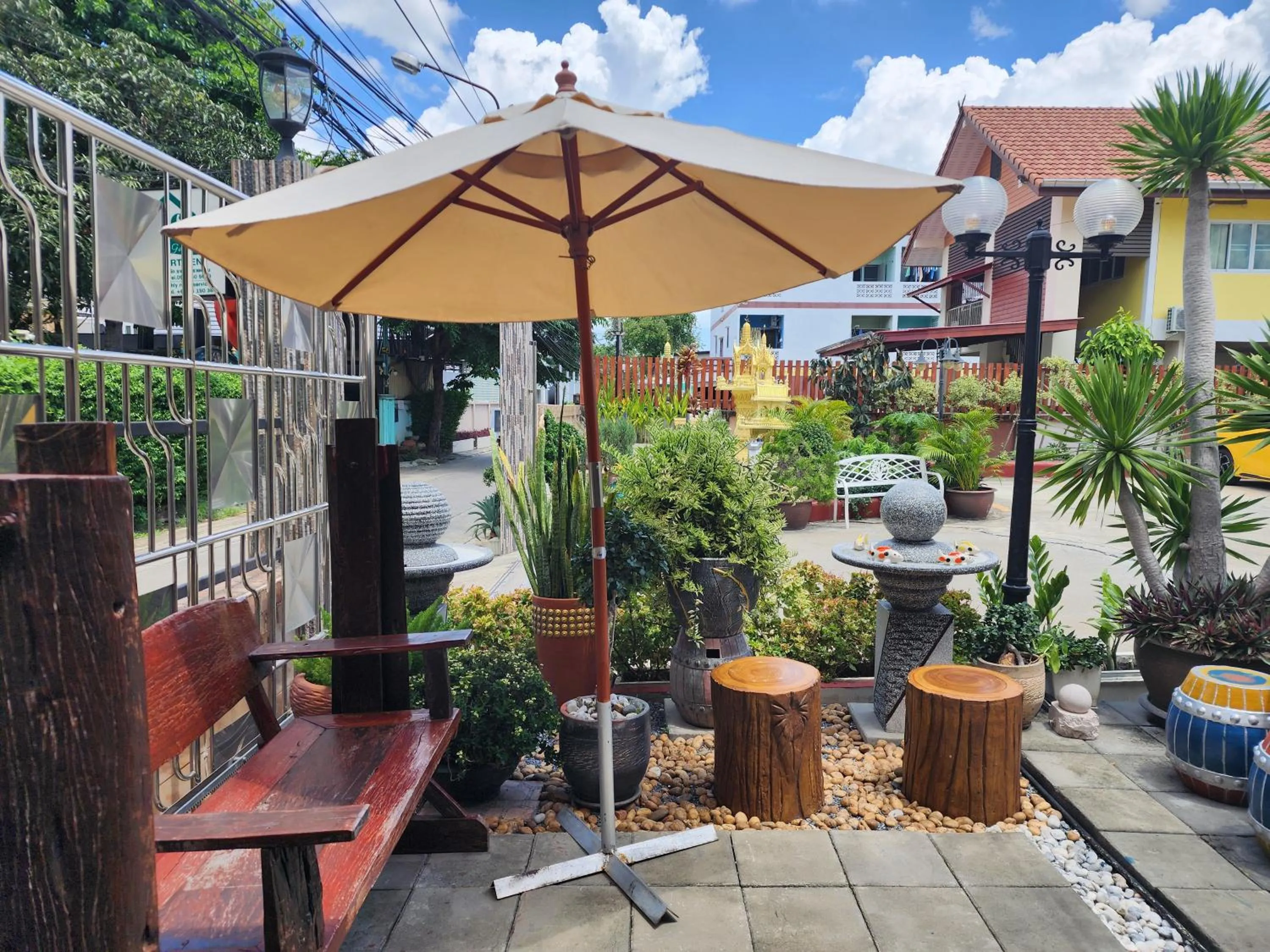 Garden view in 66 Apartment