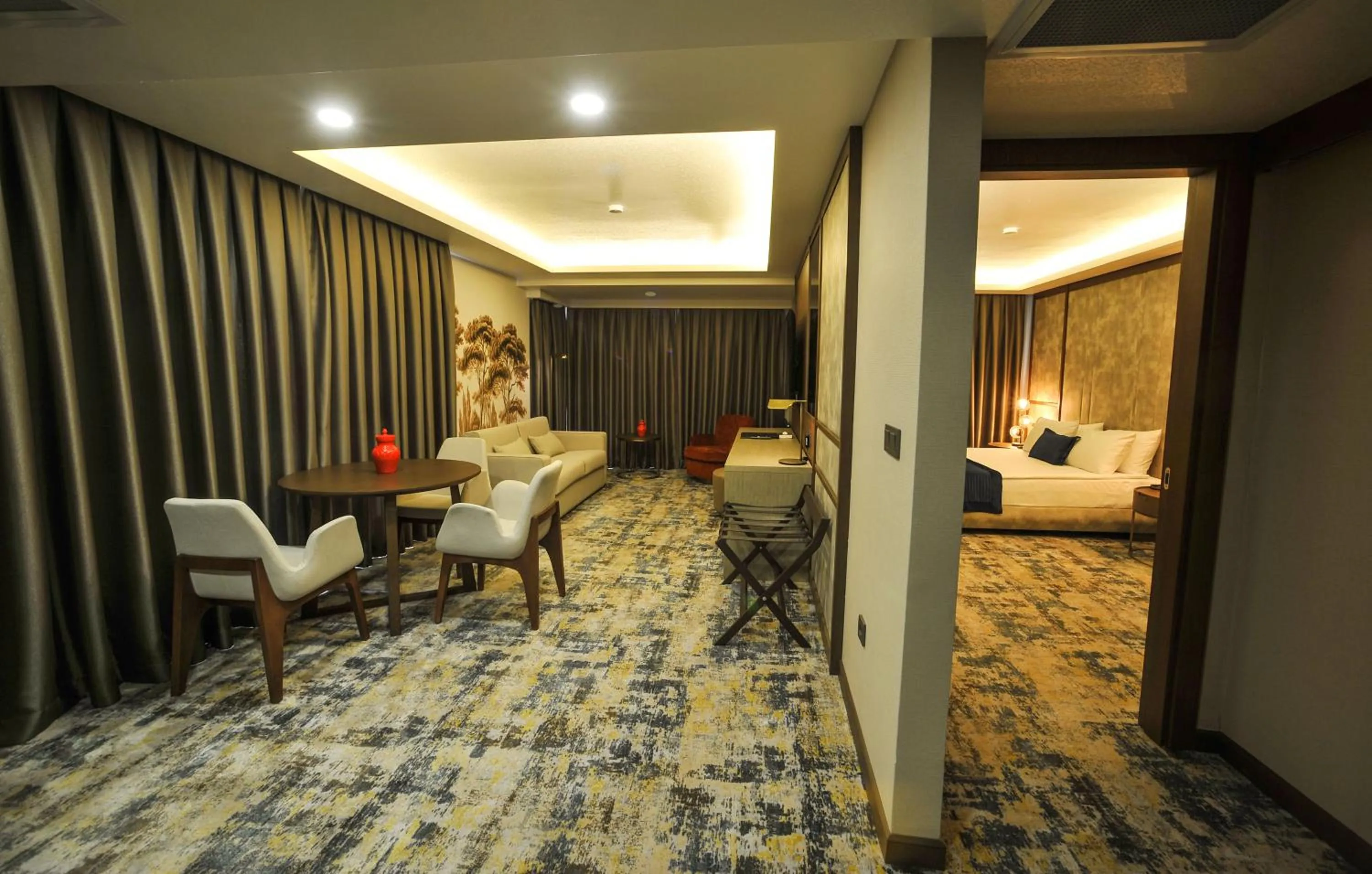 Photo of the whole room, Bed in The Alpfine Hotel