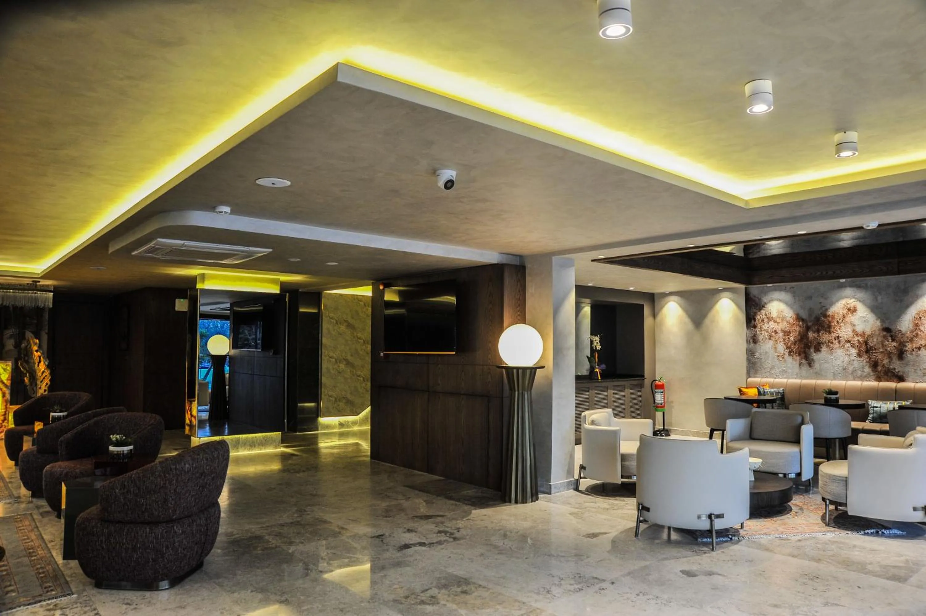 Lobby or reception in The Alpfine Hotel