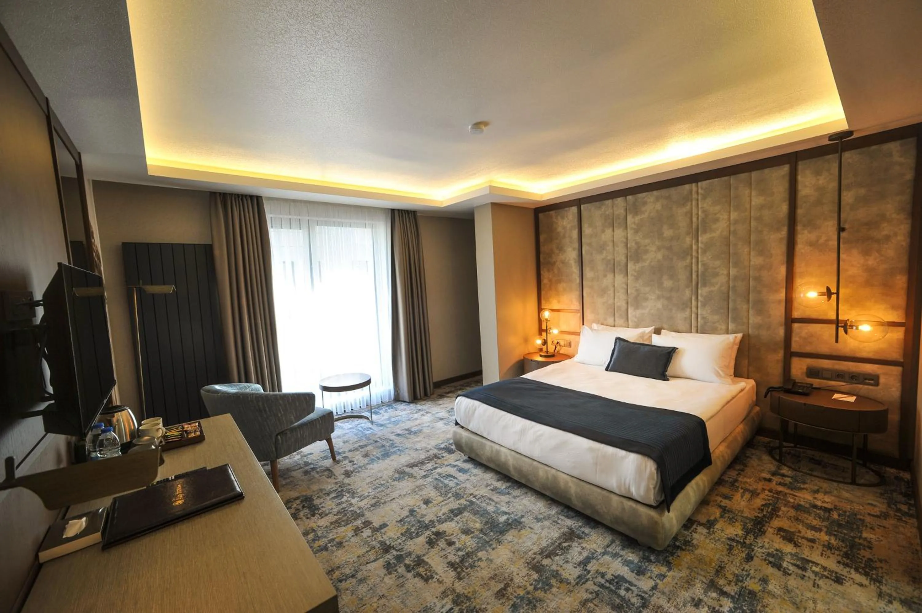 Photo of the whole room, Bed in The Alpfine Hotel