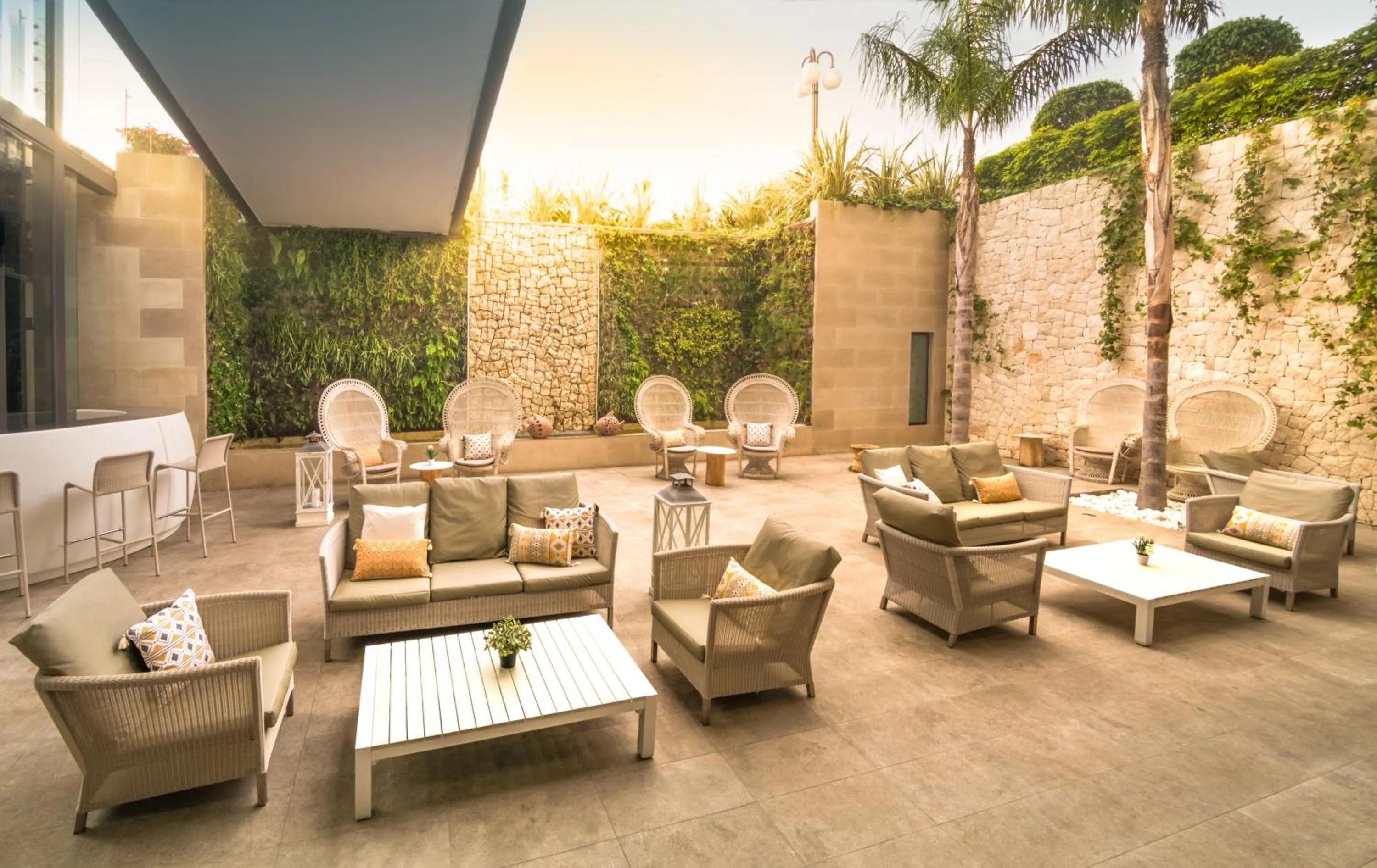 Patio in Hotel Cap Negret